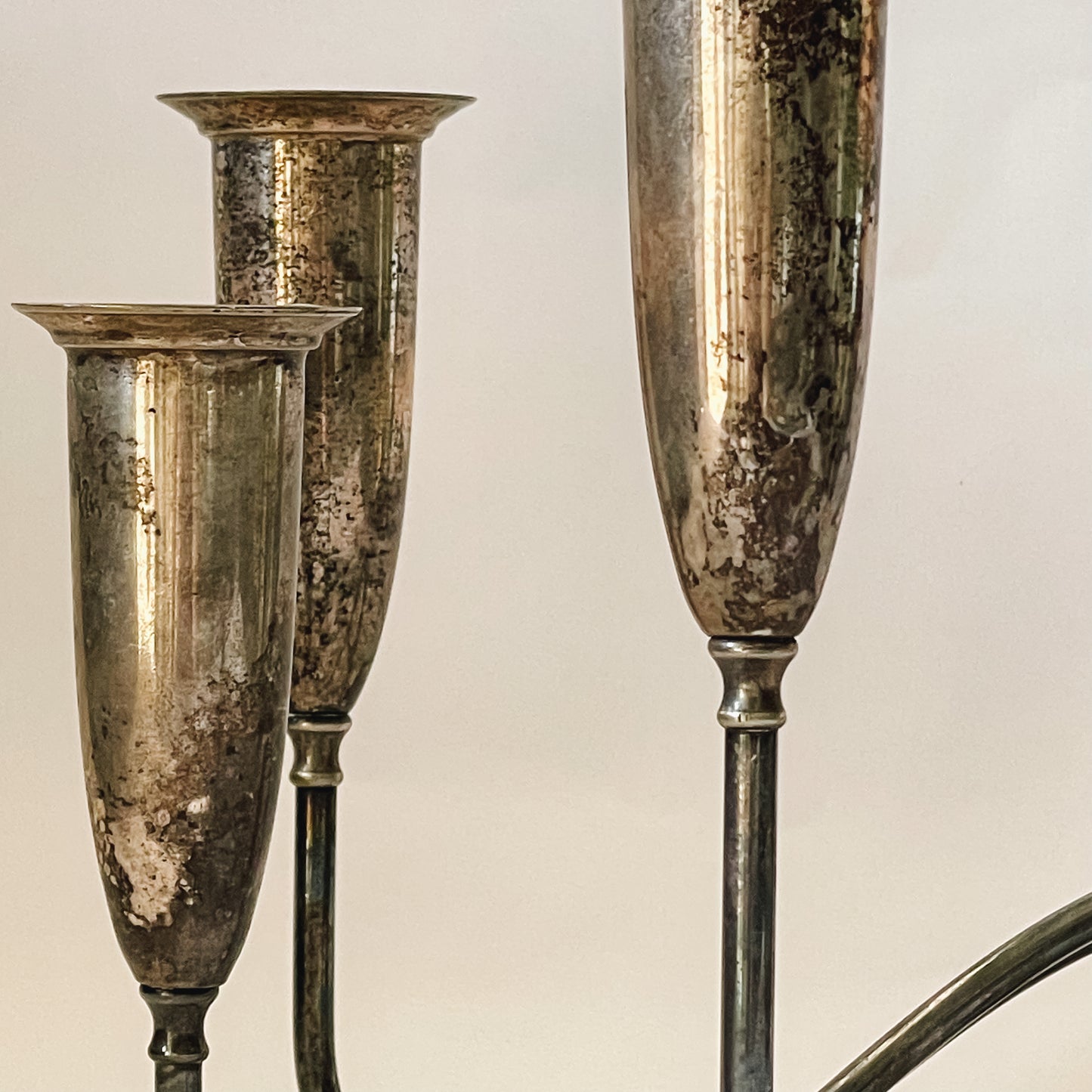 Vintage Danish Silver-Plated Candlestick Holder