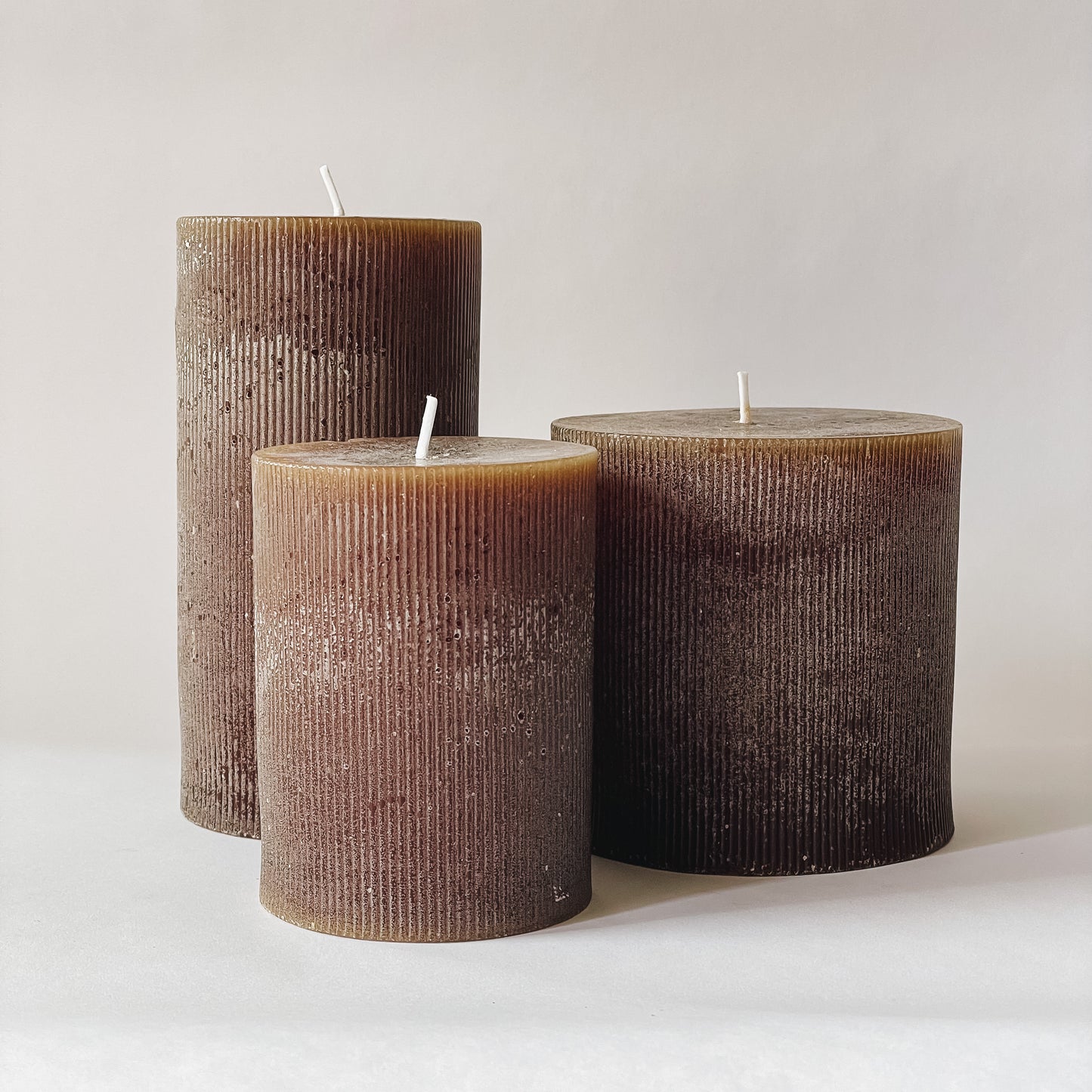 Pleated Pillar Candle | Lg