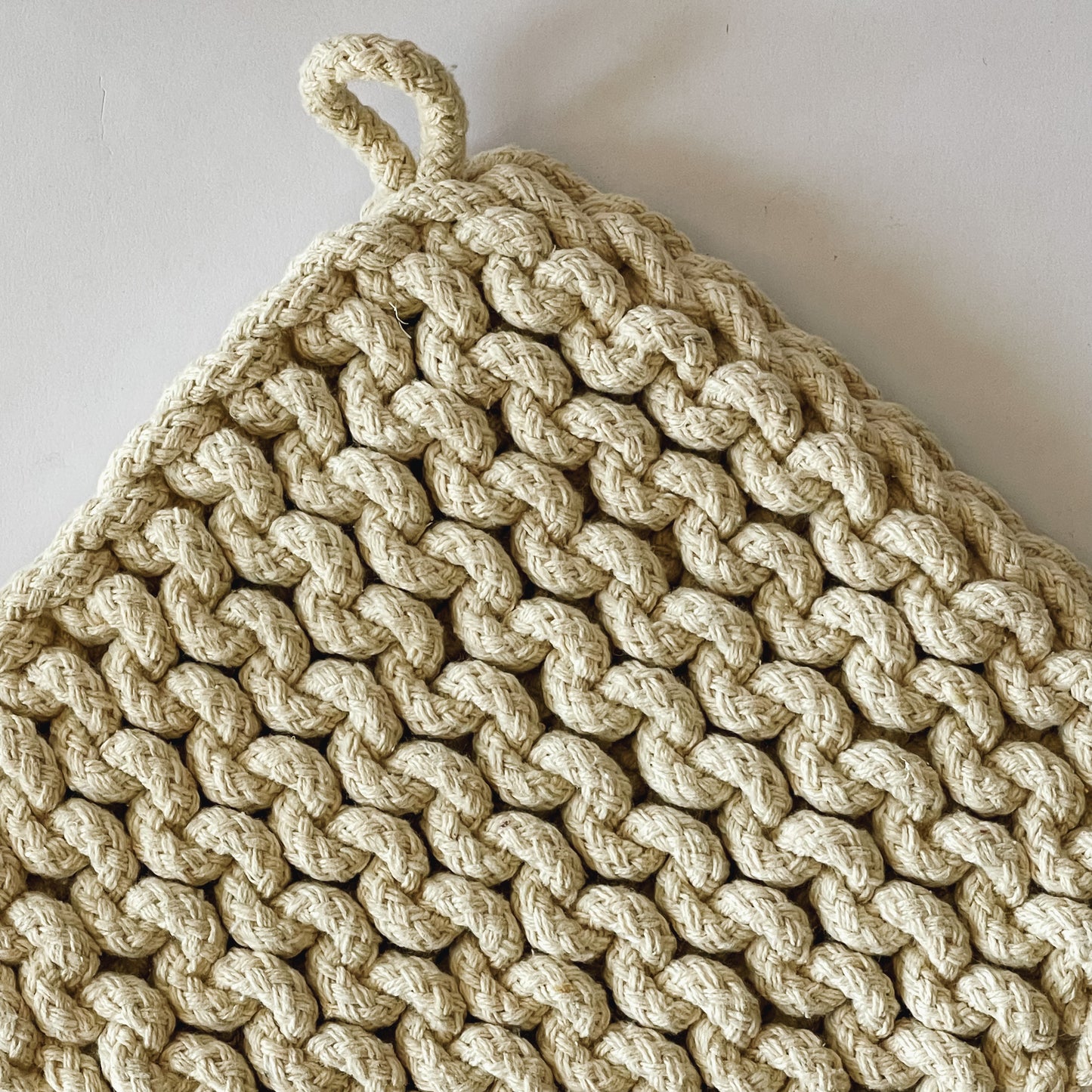 Crochet Hanging Potholder | Ivory