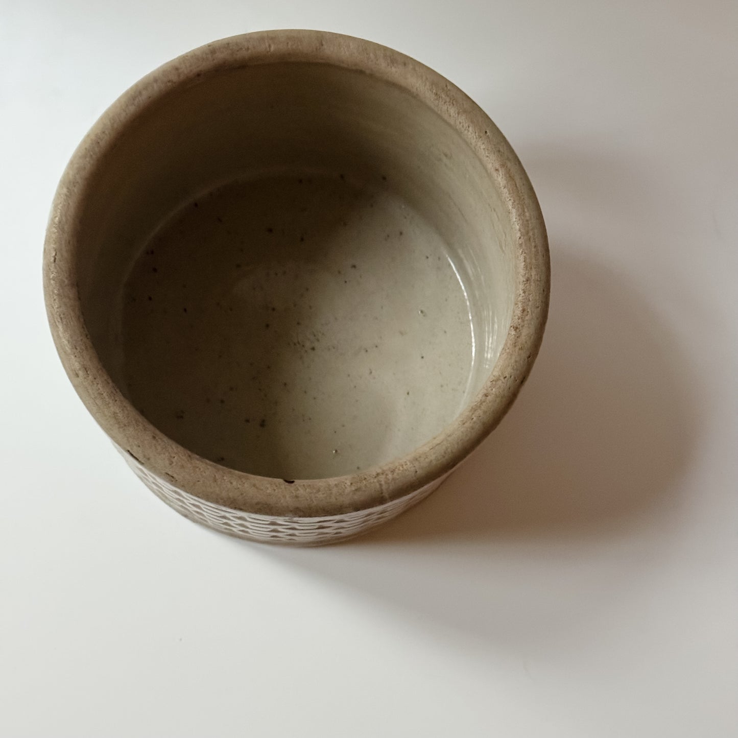 Vintage Basket Weave Crock