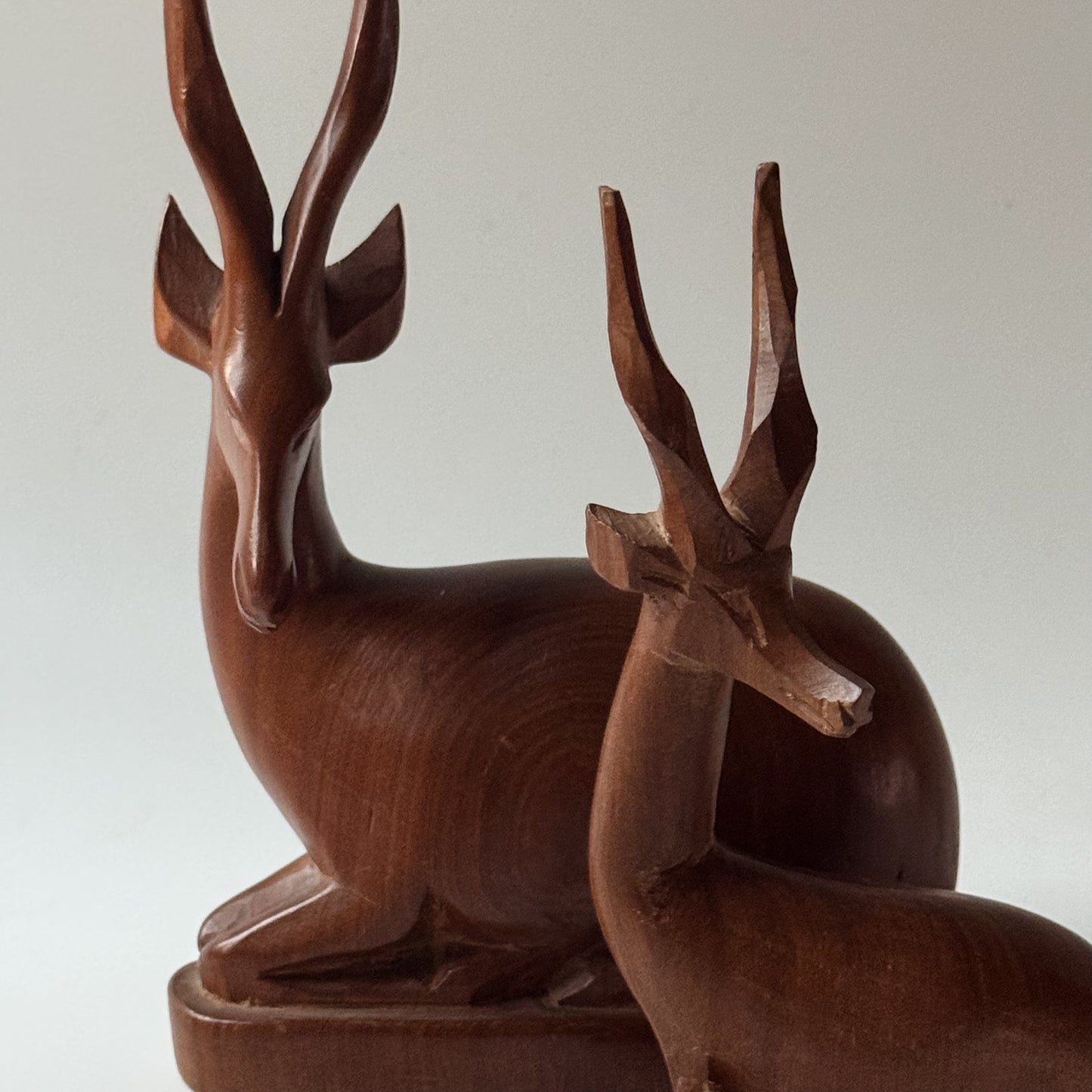 Vintage Teak Mid-century Antelope Duo