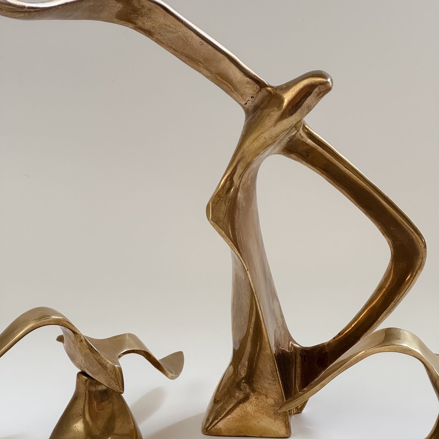 Vintage Solid Brass Mid-Century Seagulls | Set of 3
