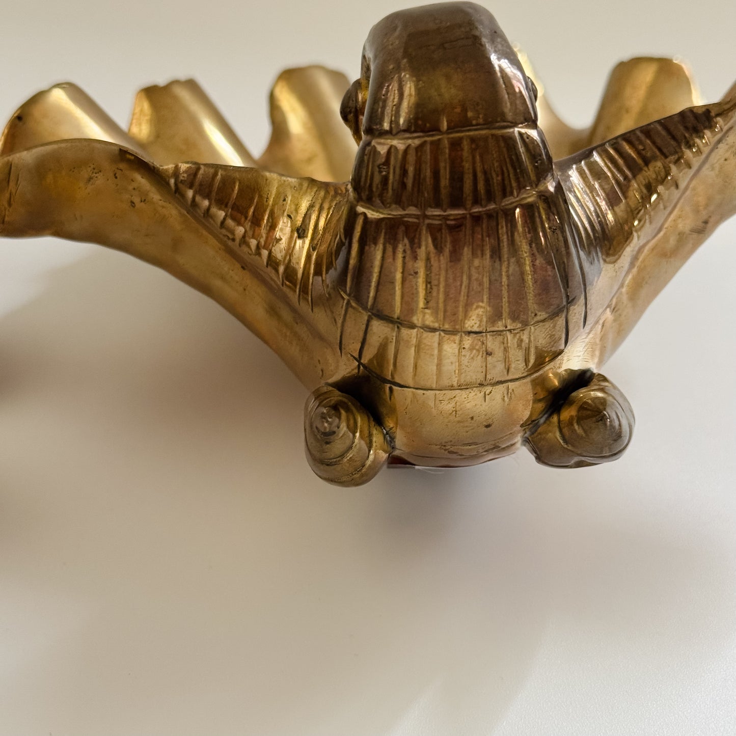 Vintage Solid Mid-Century Brass Scalloped Shell Dish (Sold Individually)