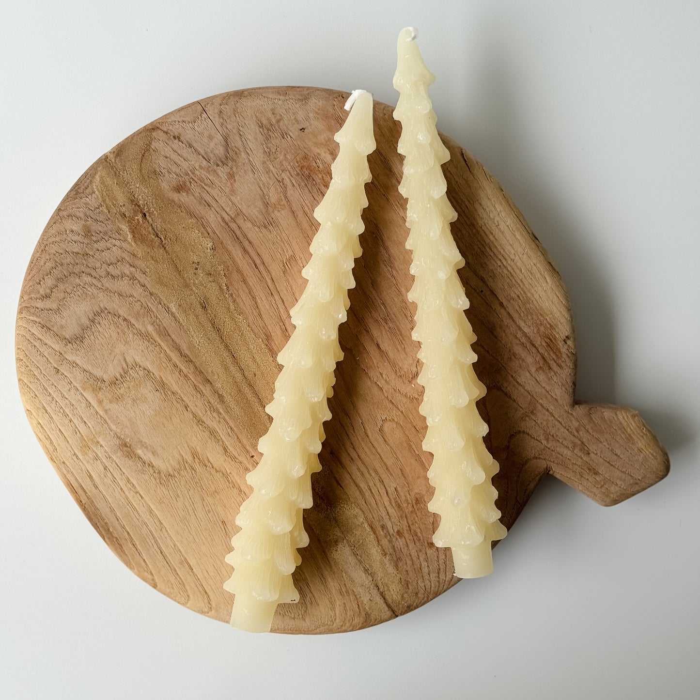 Nordic Pine Taper Candles | Ivory | Set of 2