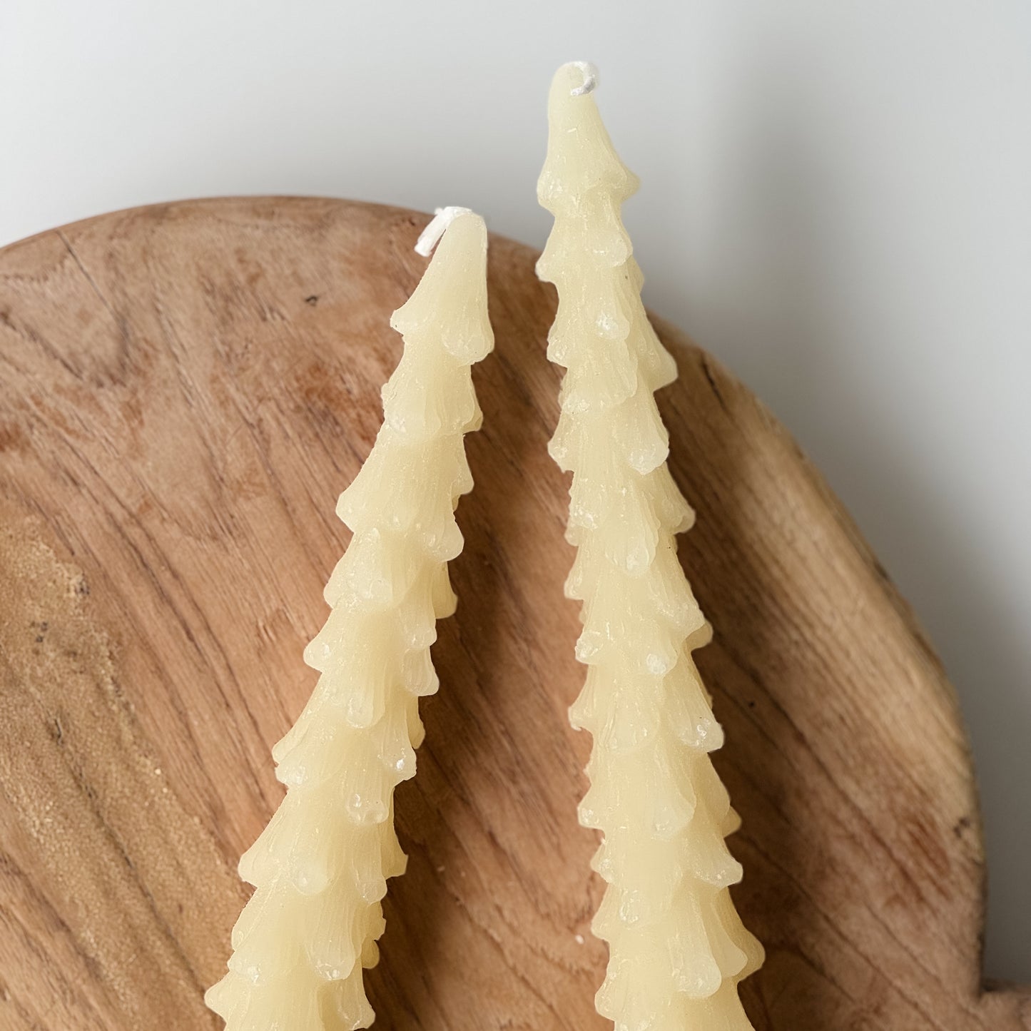 Nordic Pine Taper Candles | Ivory | Set of 2