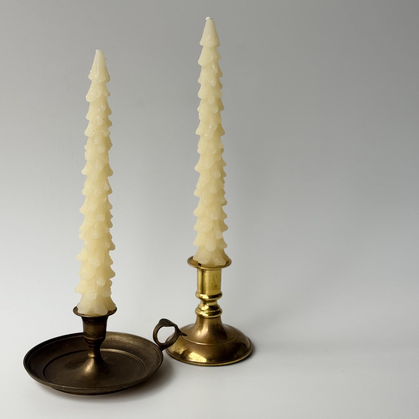 Nordic Pine Taper Candles | Ivory | Set of 2
