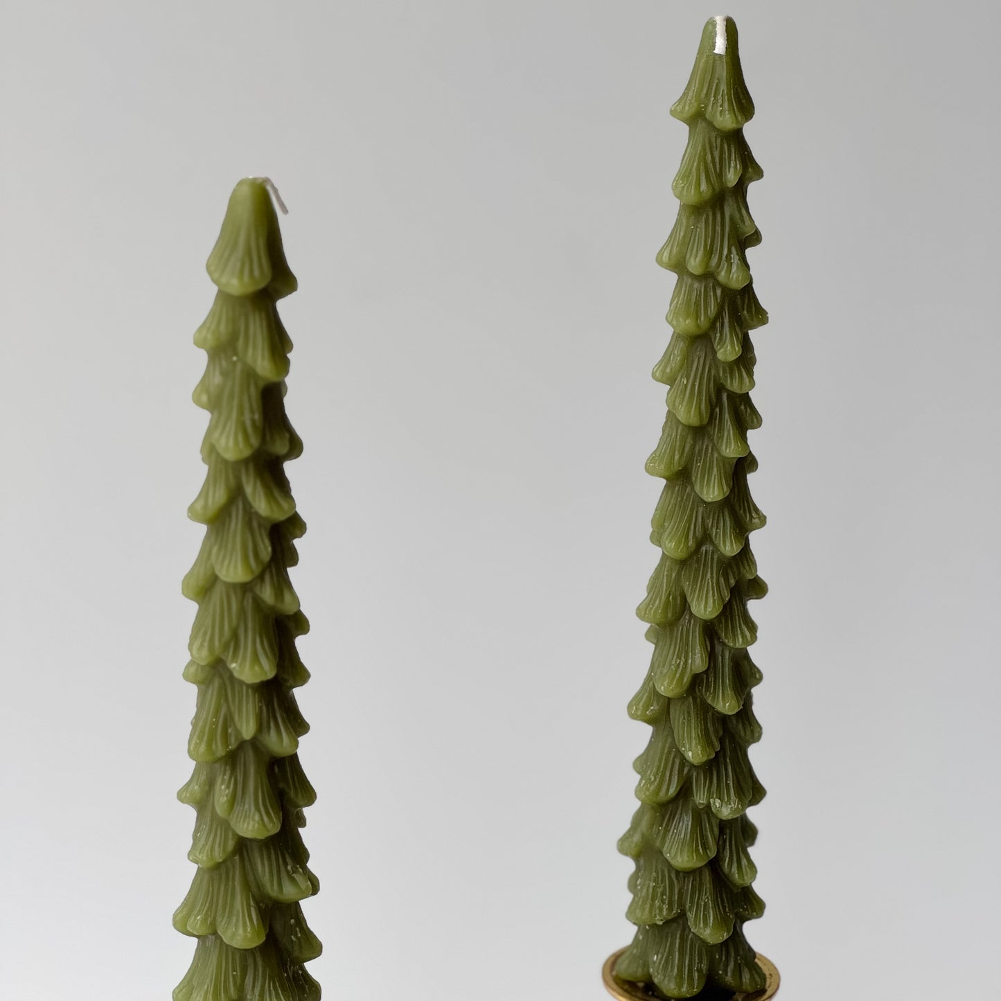 Nordic Pine Taper Candles | Olive | Set of 2