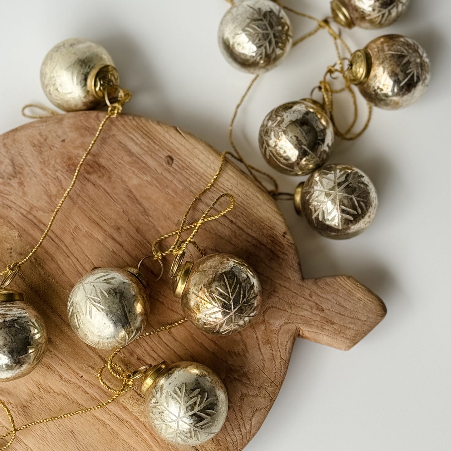 Into the Mystic Mercury Glass Ornament Garland