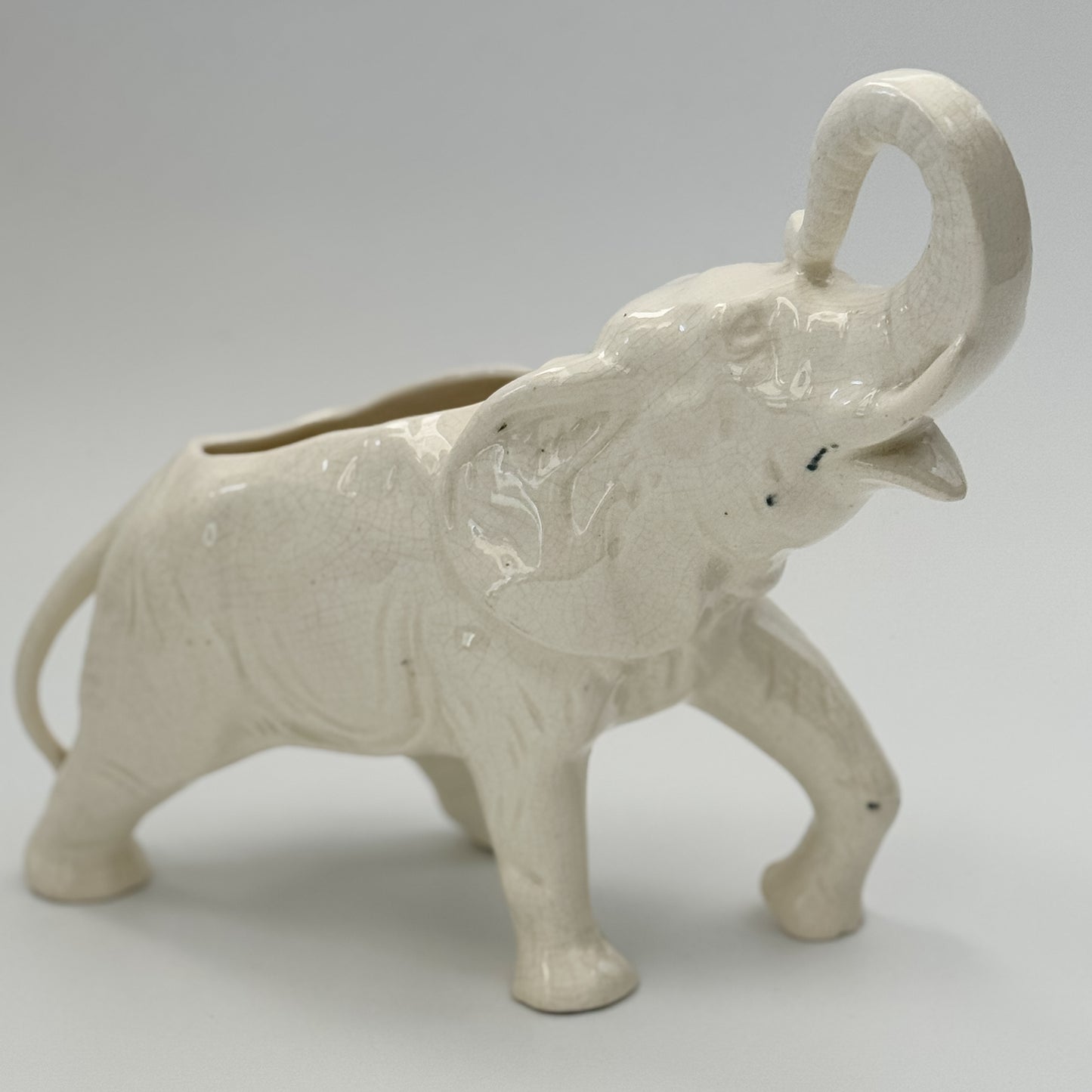 Vintage Ceramic Ivory Elephant Planter