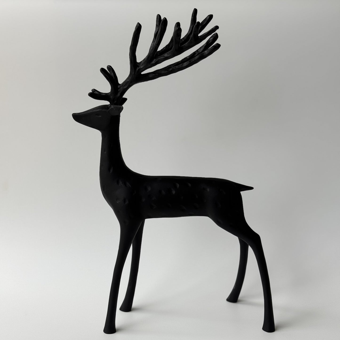 Mod Matte Black Standing Reindeer | Lg