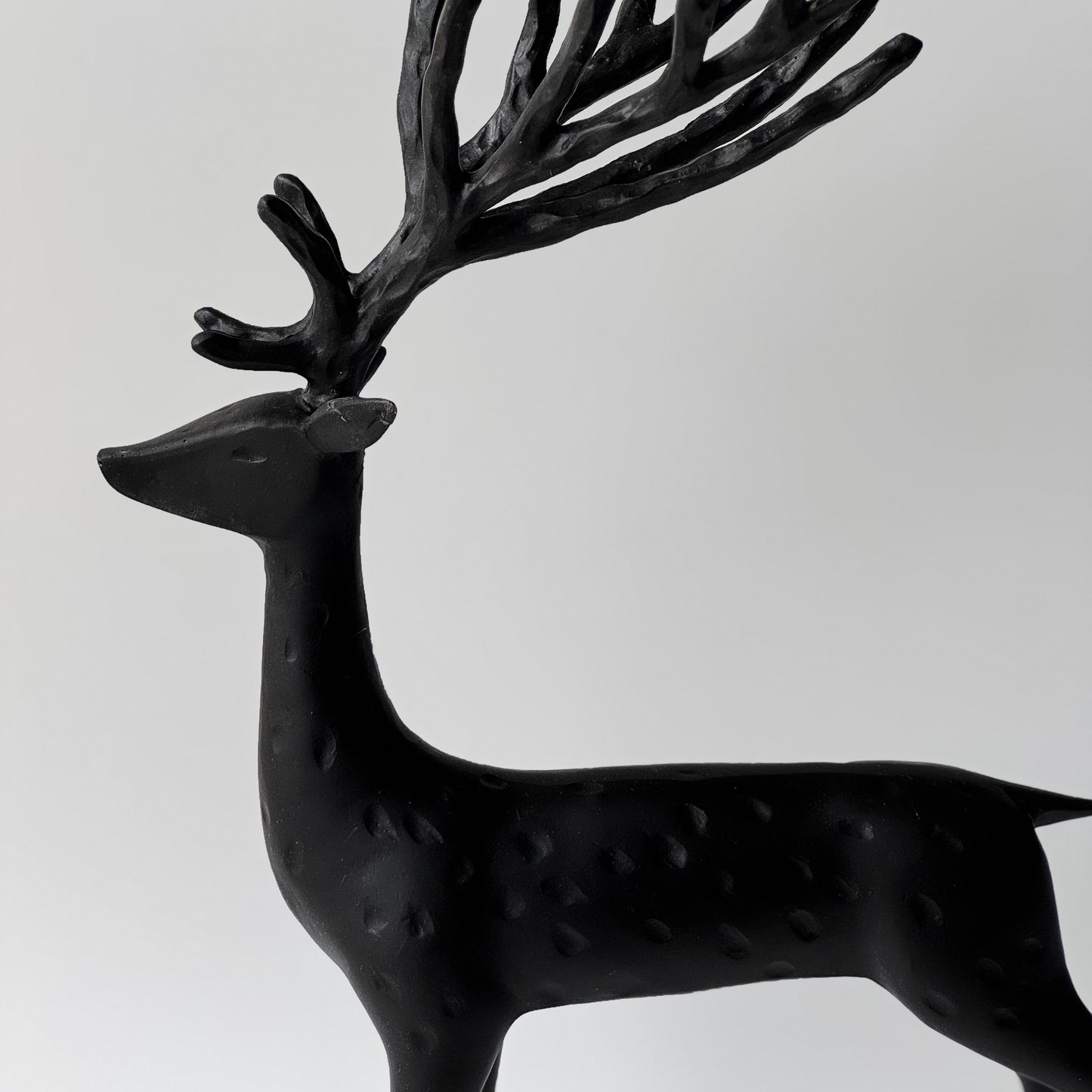 Mod Matte Black Standing Reindeer | Lg