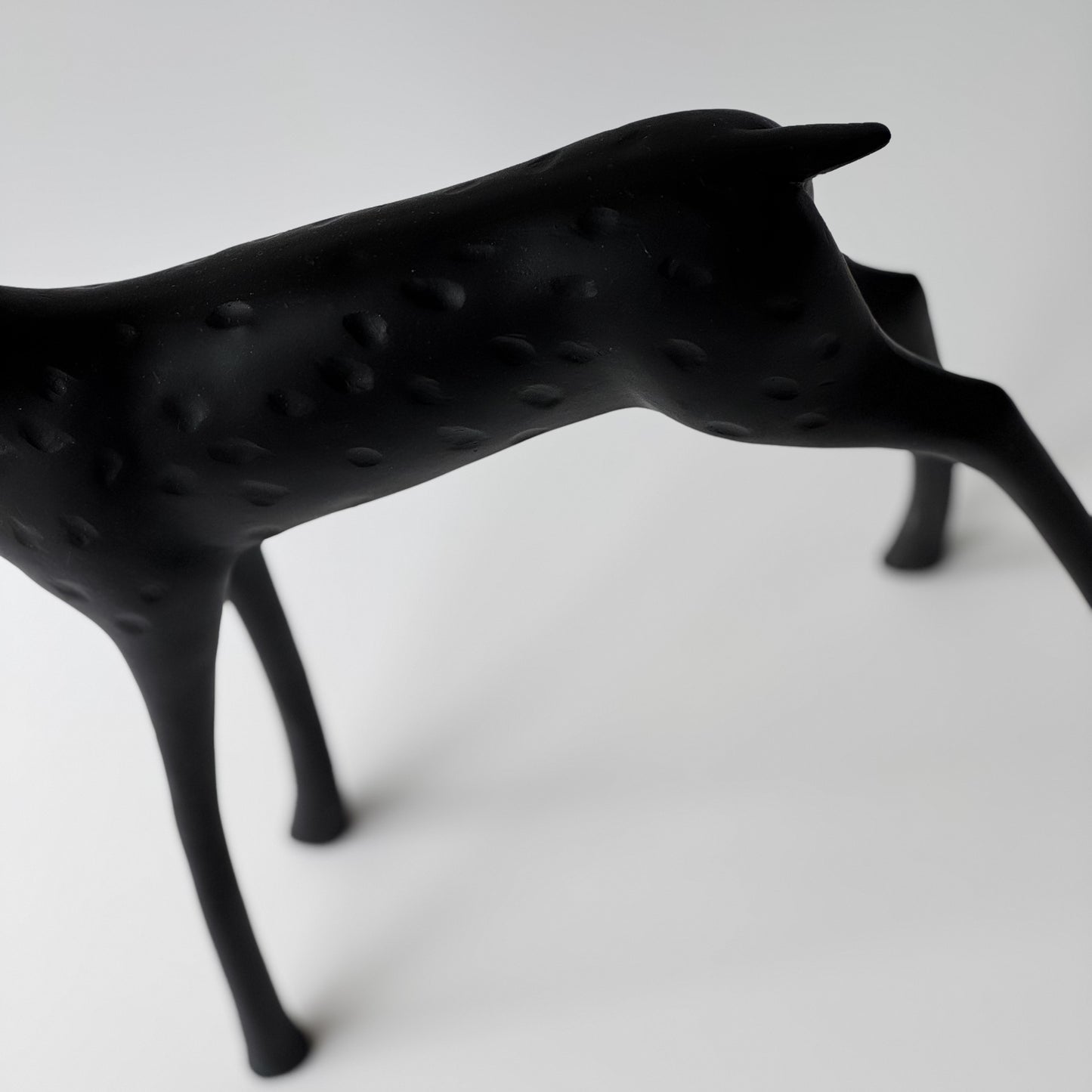 Mod Matte Black Standing Reindeer | Lg