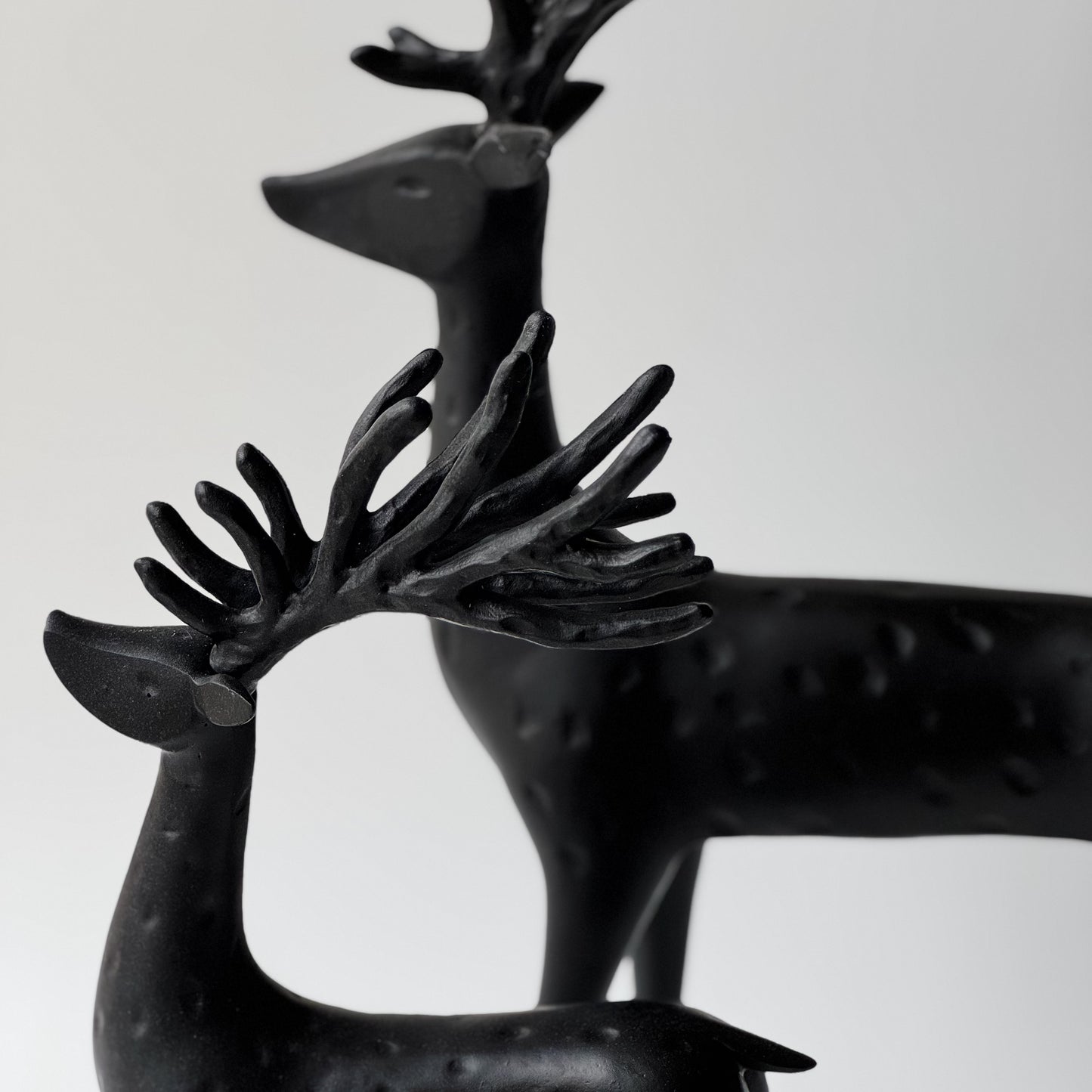 Mod Matte Black Standing Reindeer | Md