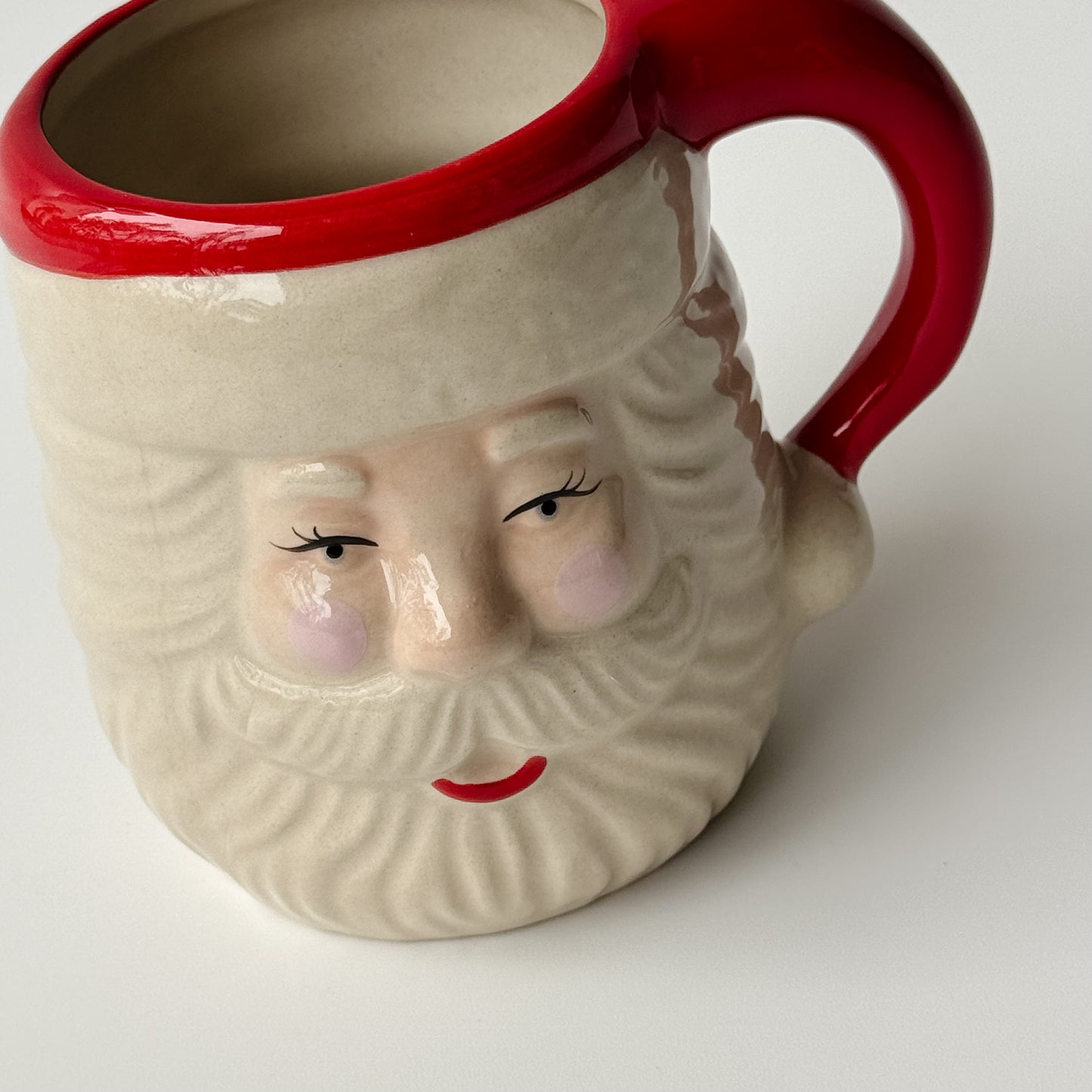 Vintage-Style Painted Santa Mug