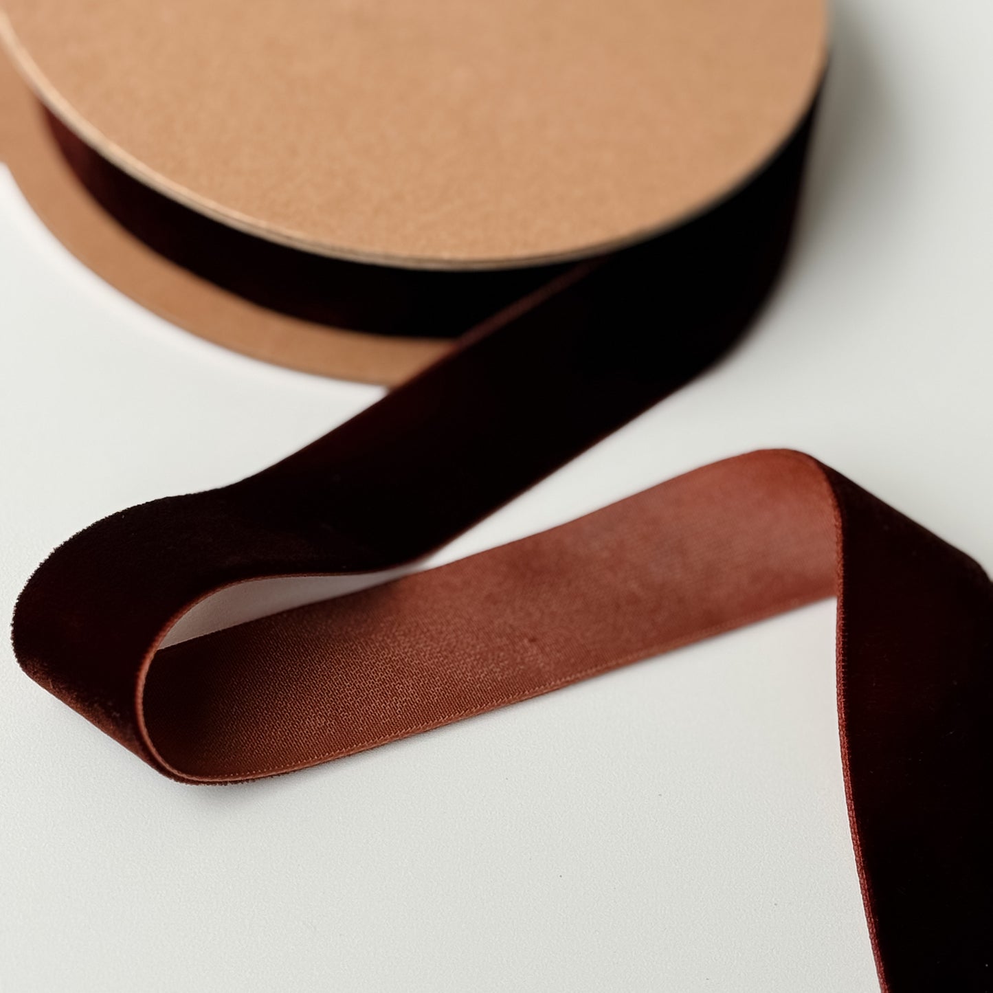 Velvet Ribbon | Chestnut Brown | 10 Yard Roll