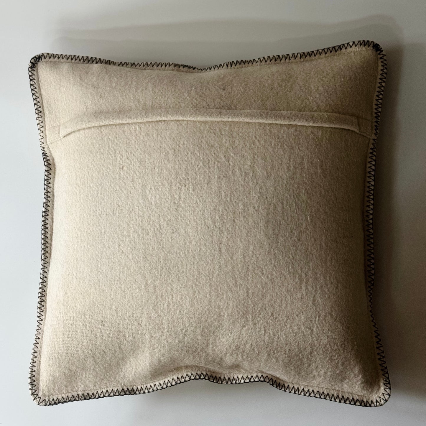Swiss Cross Wool Blend Pillow | Ivory