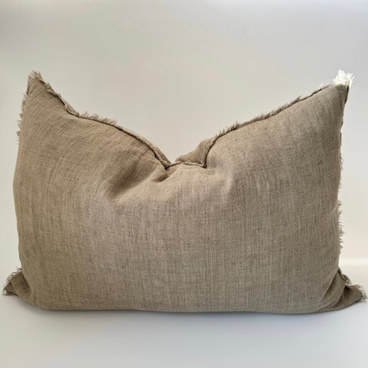 Leona Linen Pillow | 16x24 | Mink