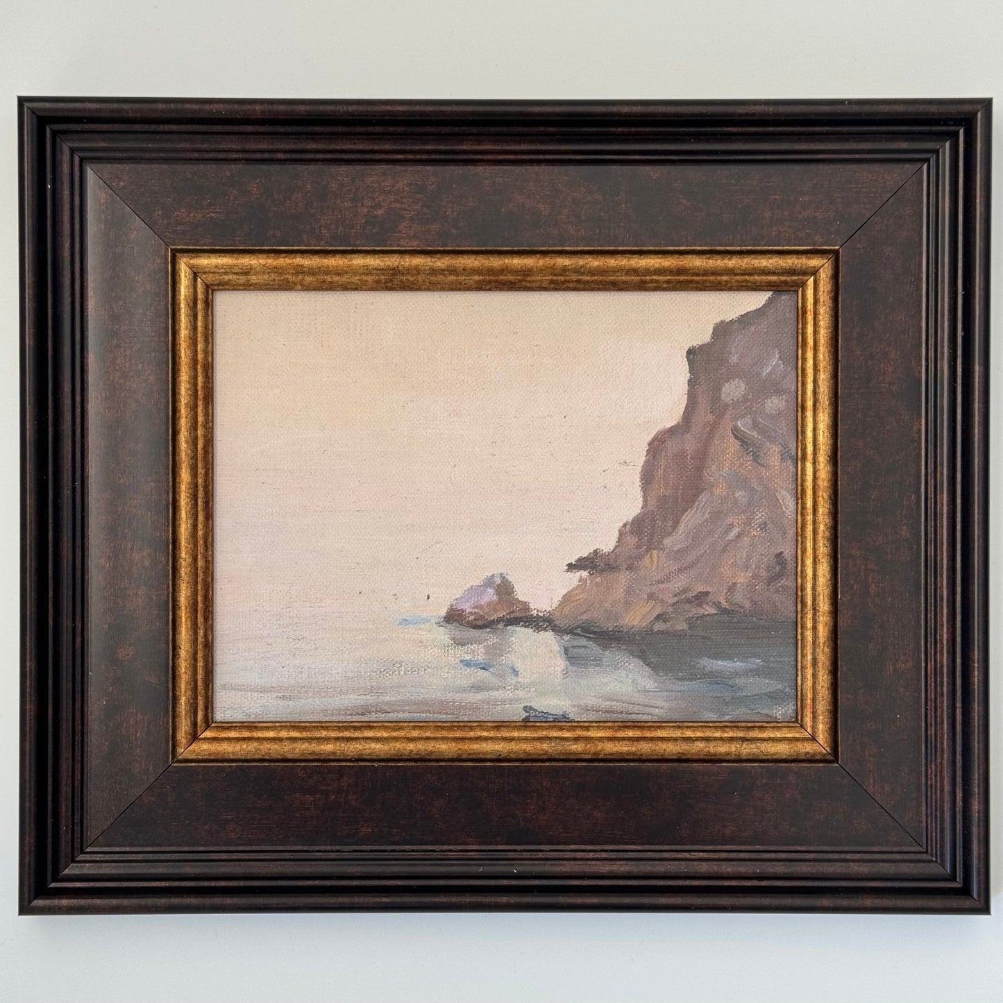Antique-Style Framed Print | Ocean Cliffs