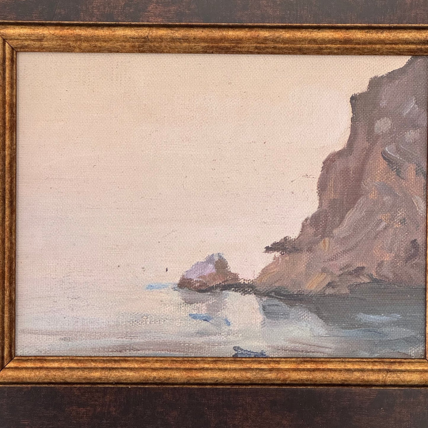 Antique-Style Framed Print | Ocean Cliffs