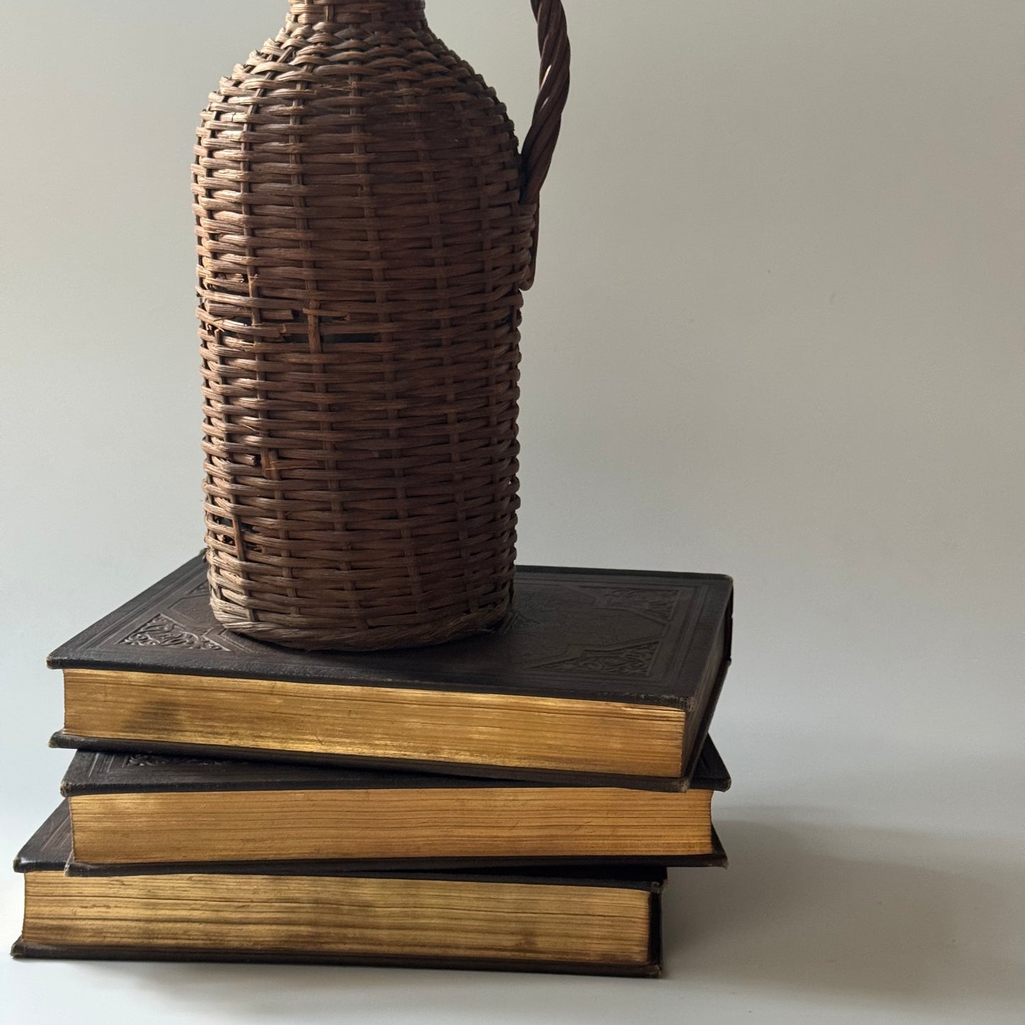 Vintage French Wicker Wine Bottle
