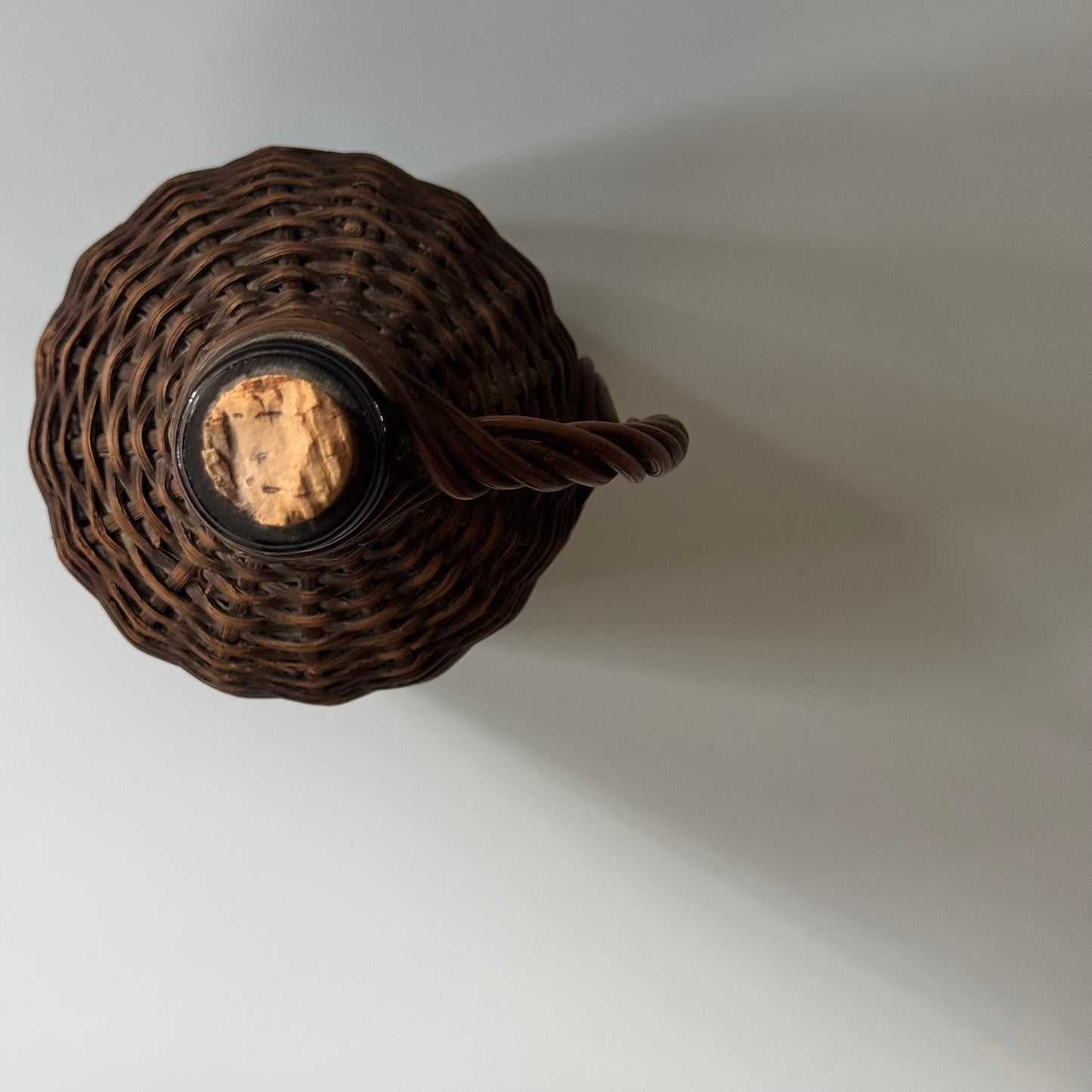 Vintage French Wicker Wine Bottle