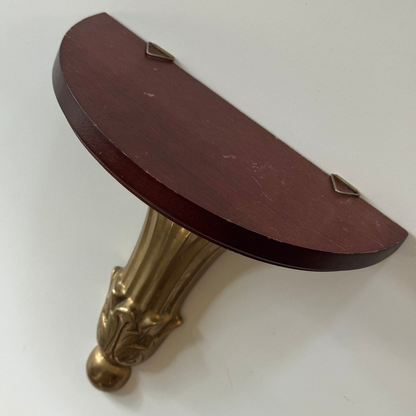 Vintage Solid Brass Wall Shelf