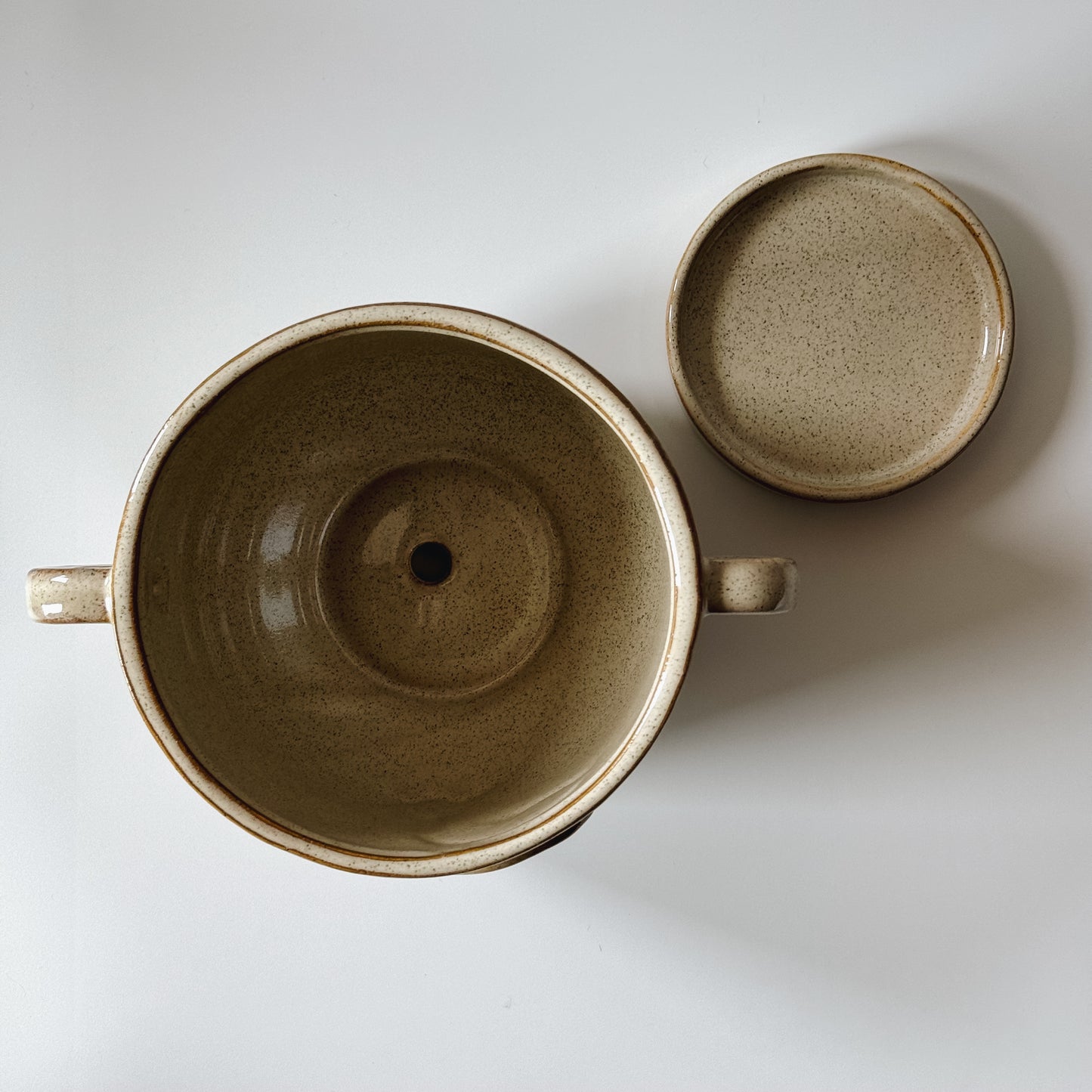 Let's Face It Stoneware Planter + Saucer