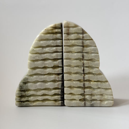 Cru Curved Marble Bookends | Set of 2