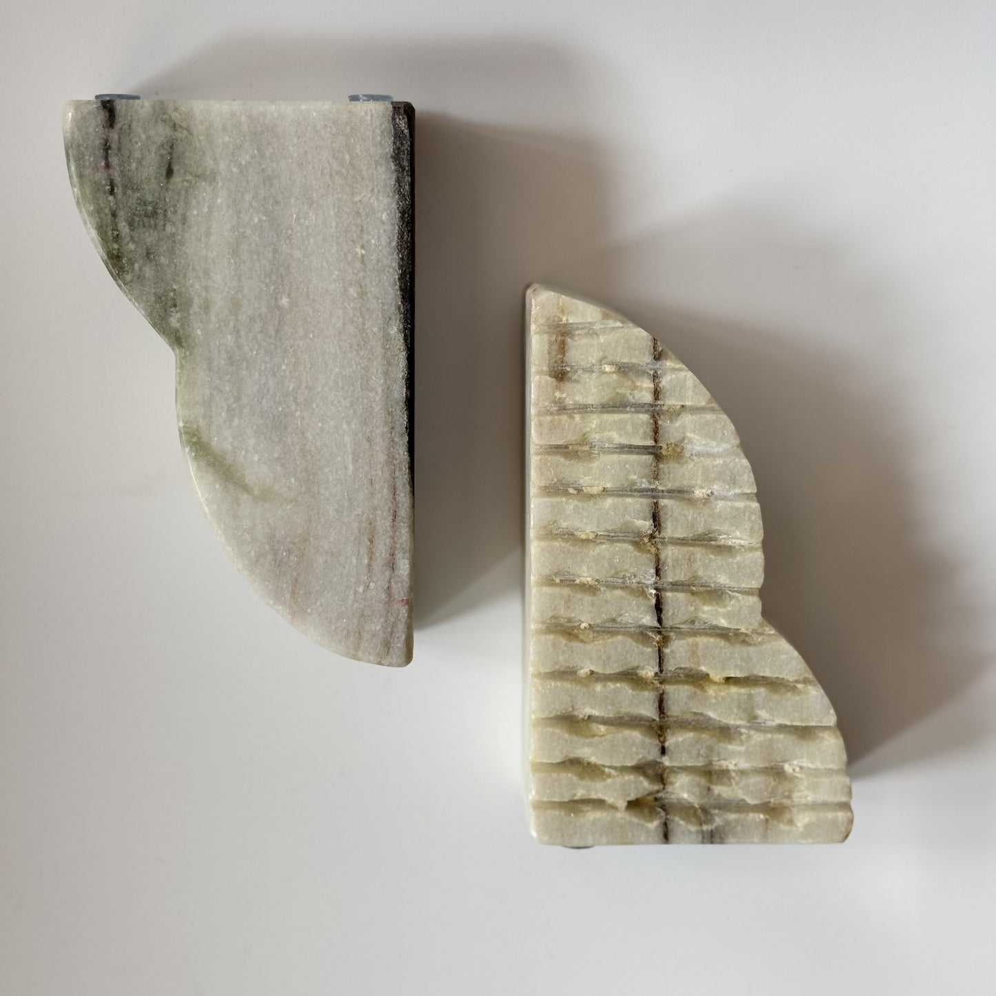 Cru Curved Marble Bookends | Set of 2