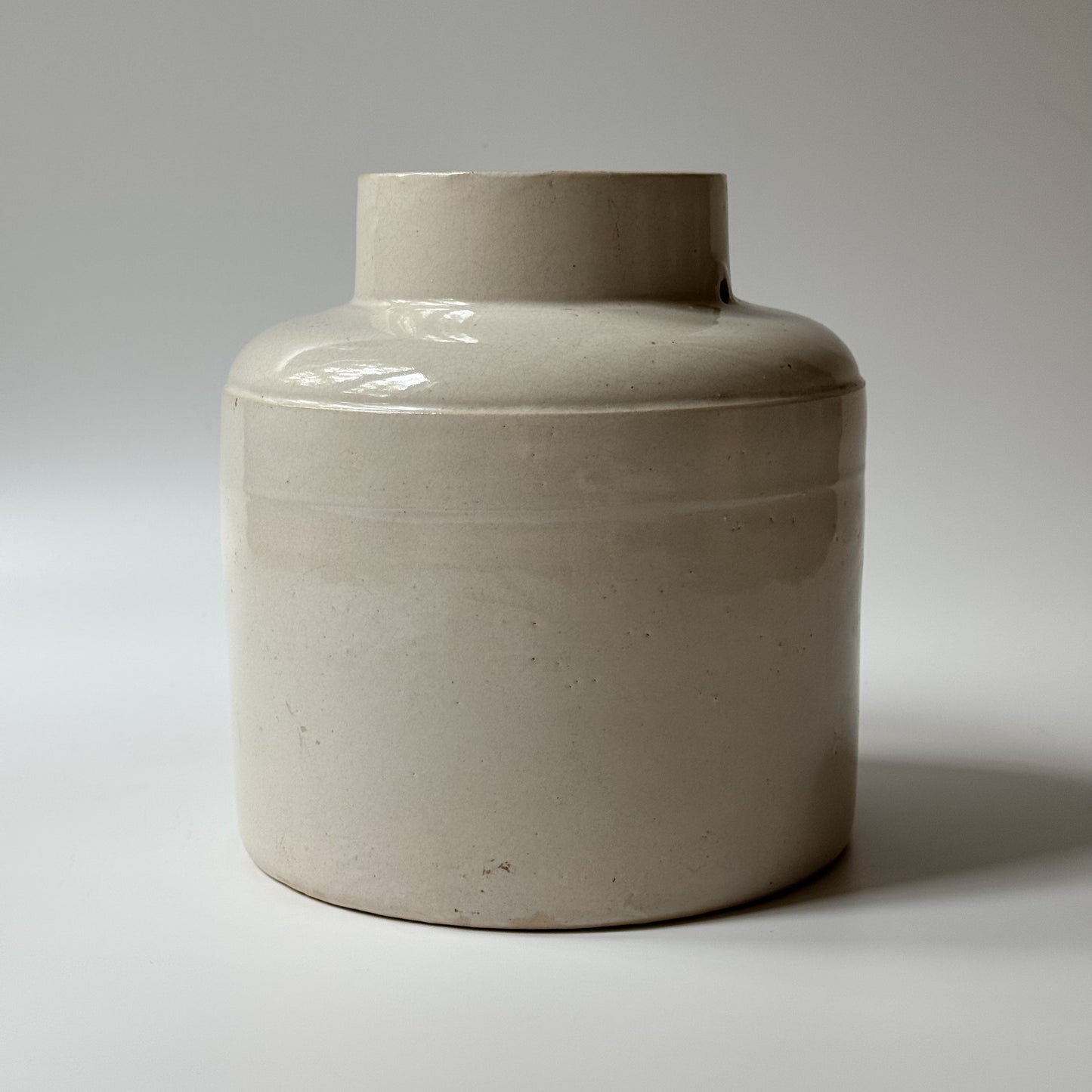 Vintage Ivory Canning Jar & Vase