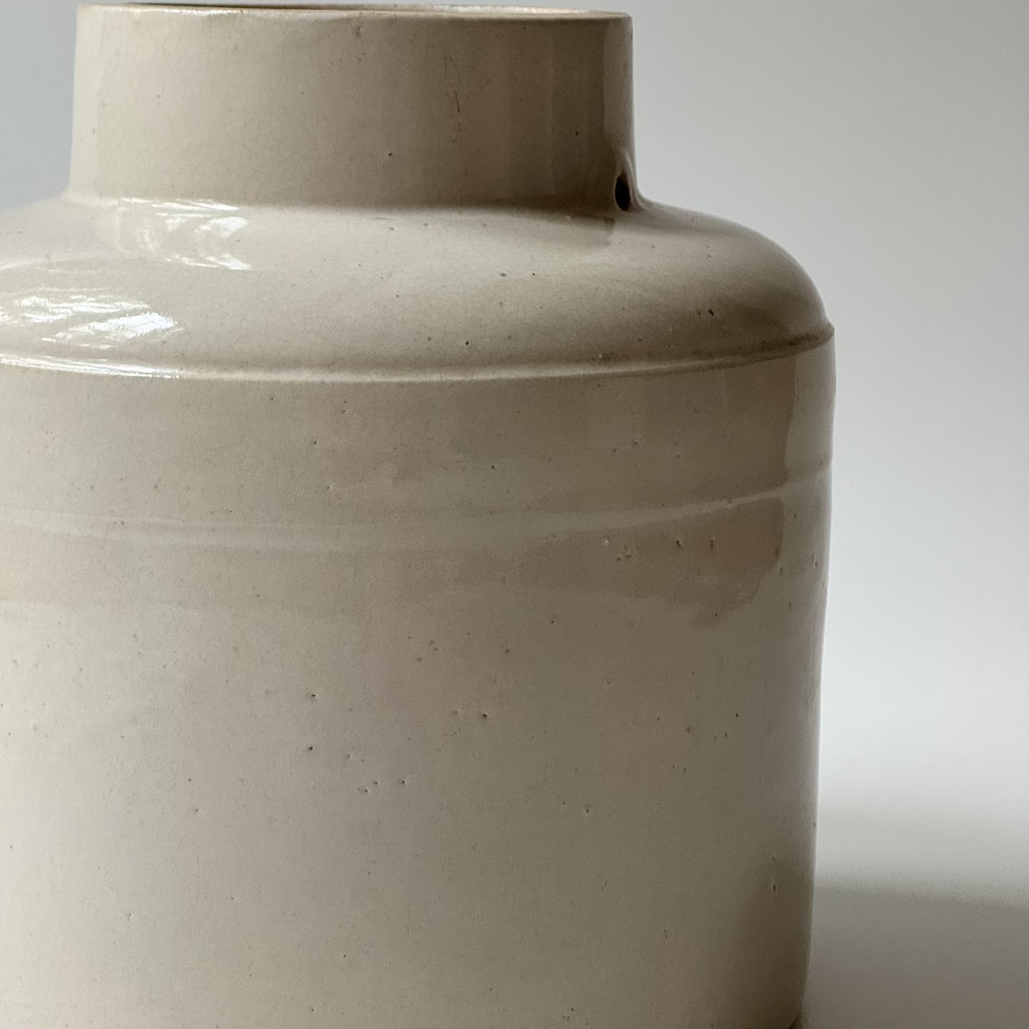 Vintage Ivory Canning Jar & Vase