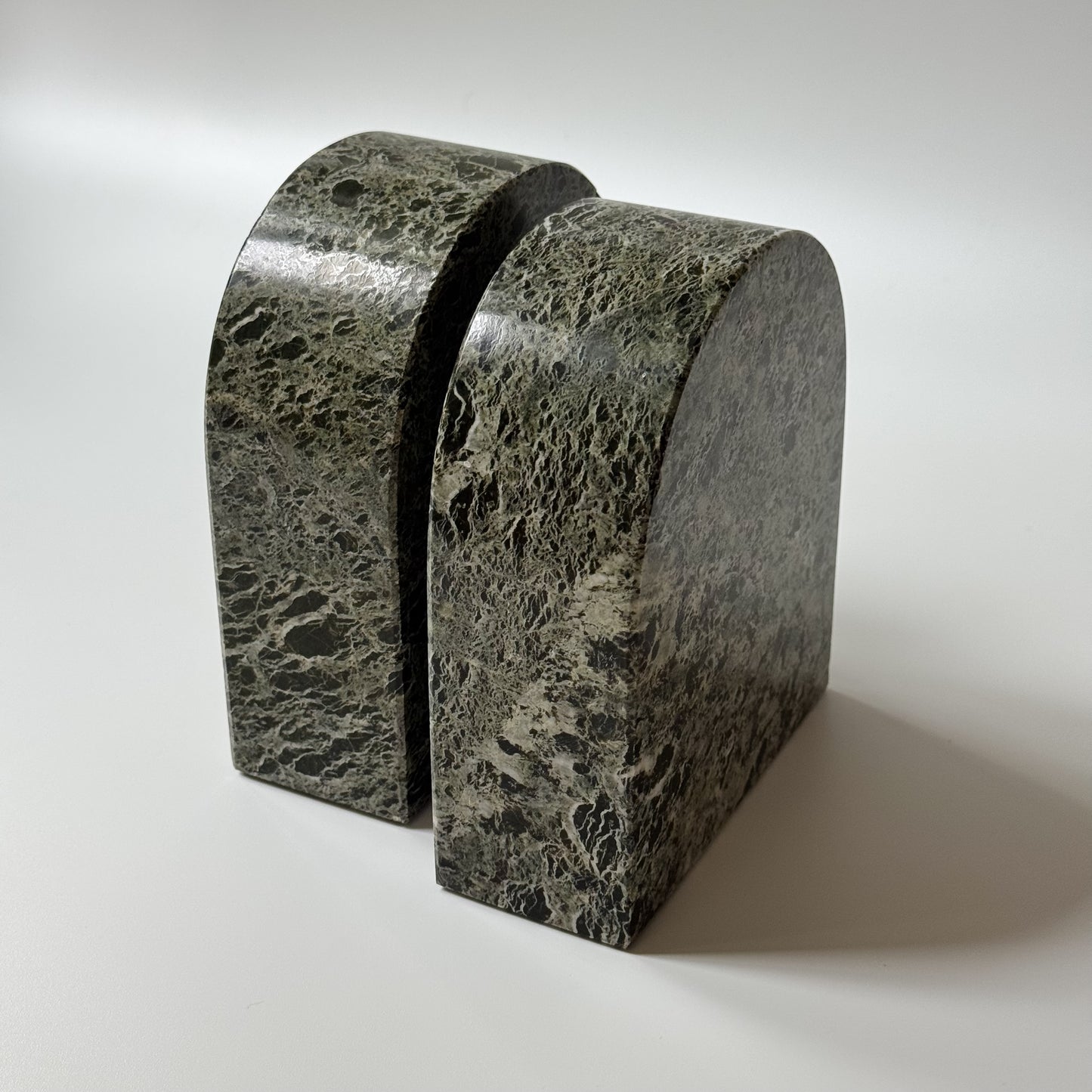 Vintage Mid-Century Marbled Bookends | Set of 2