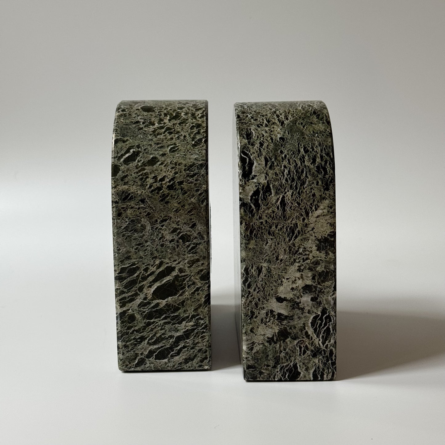 Vintage Mid-Century Marbled Bookends | Set of 2