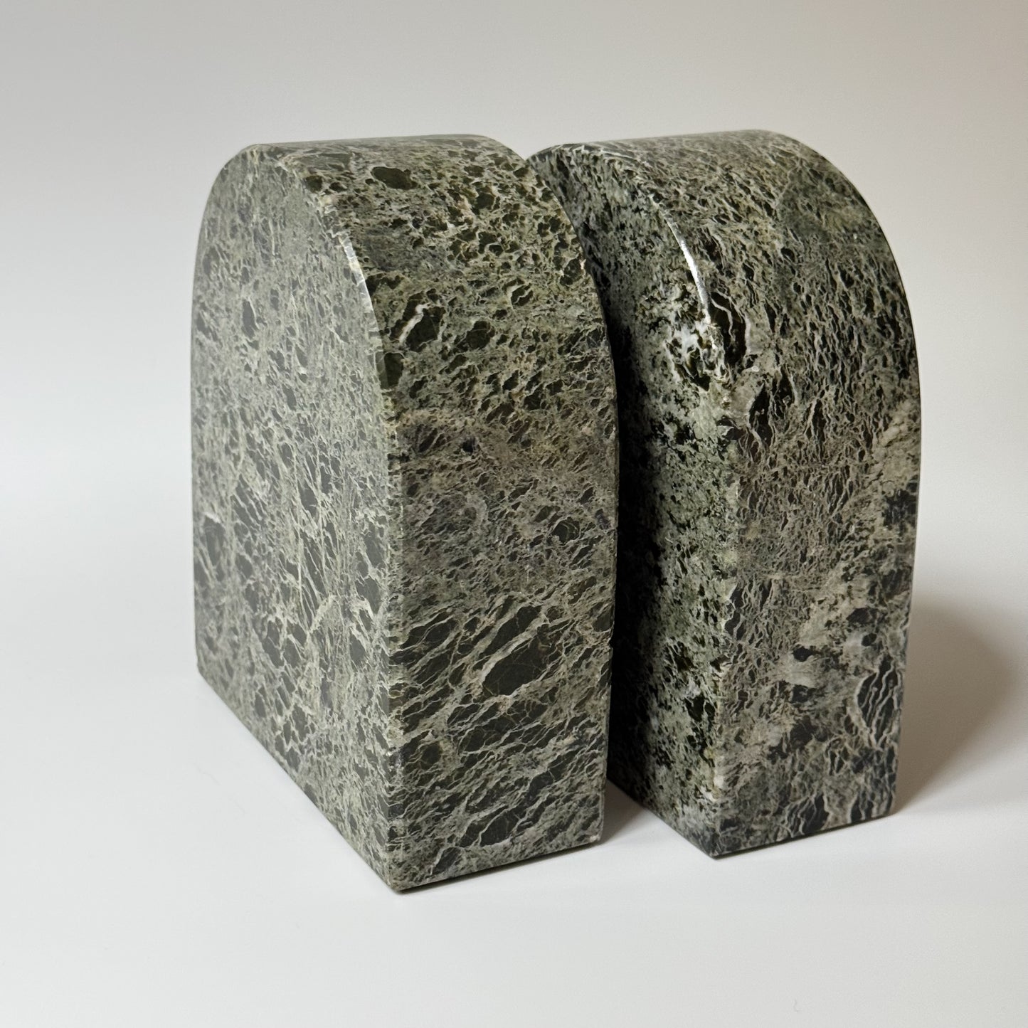 Vintage Mid-Century Marbled Bookends | Set of 2
