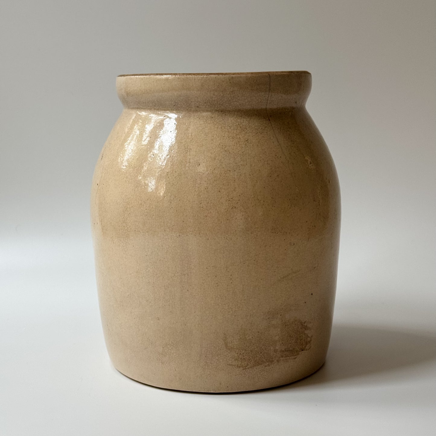 Vintage Cream Stoneware Jug & Vase