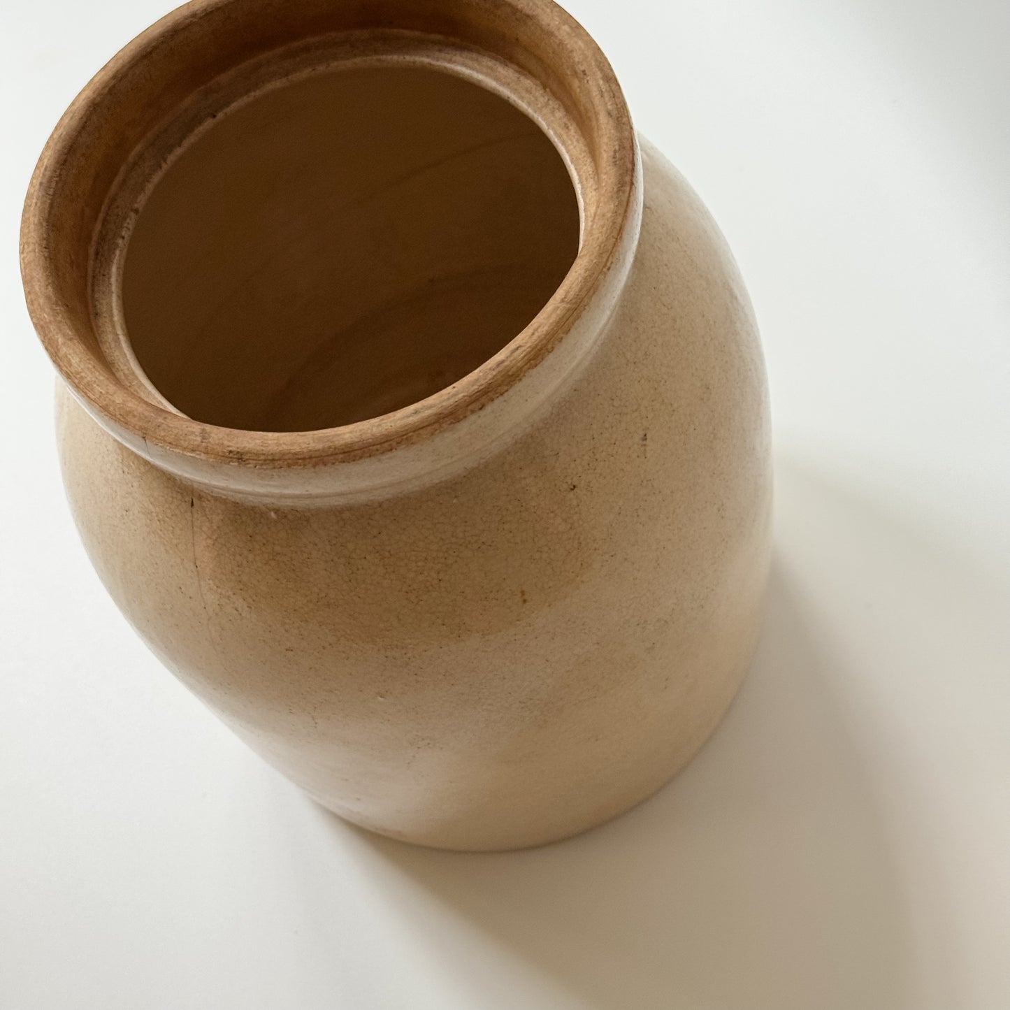 Vintage Cream Stoneware Jug & Vase
