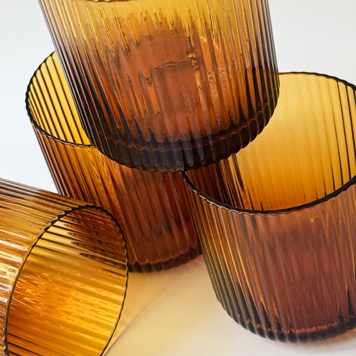 Fluted Amber Glass | 12oz