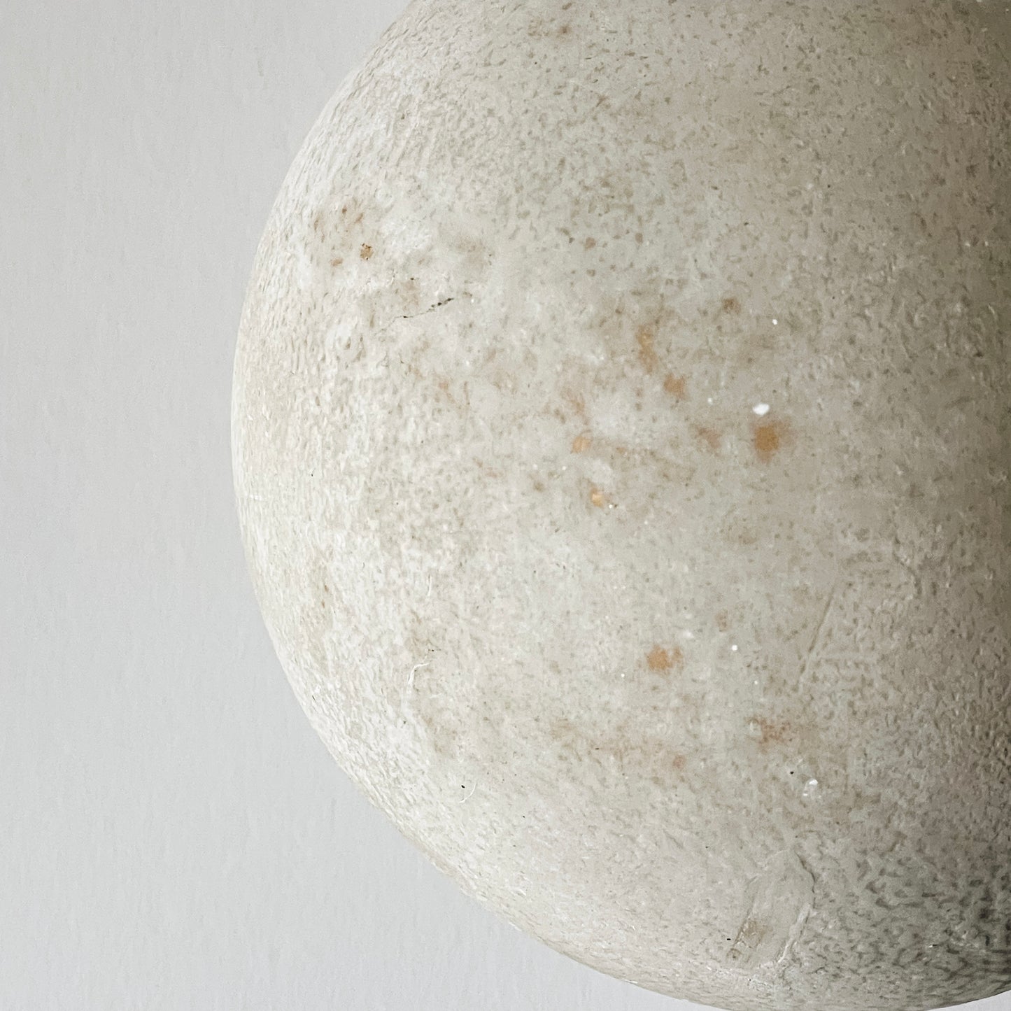 Vintage Style Distressed Ivory Ball Ornament | Md