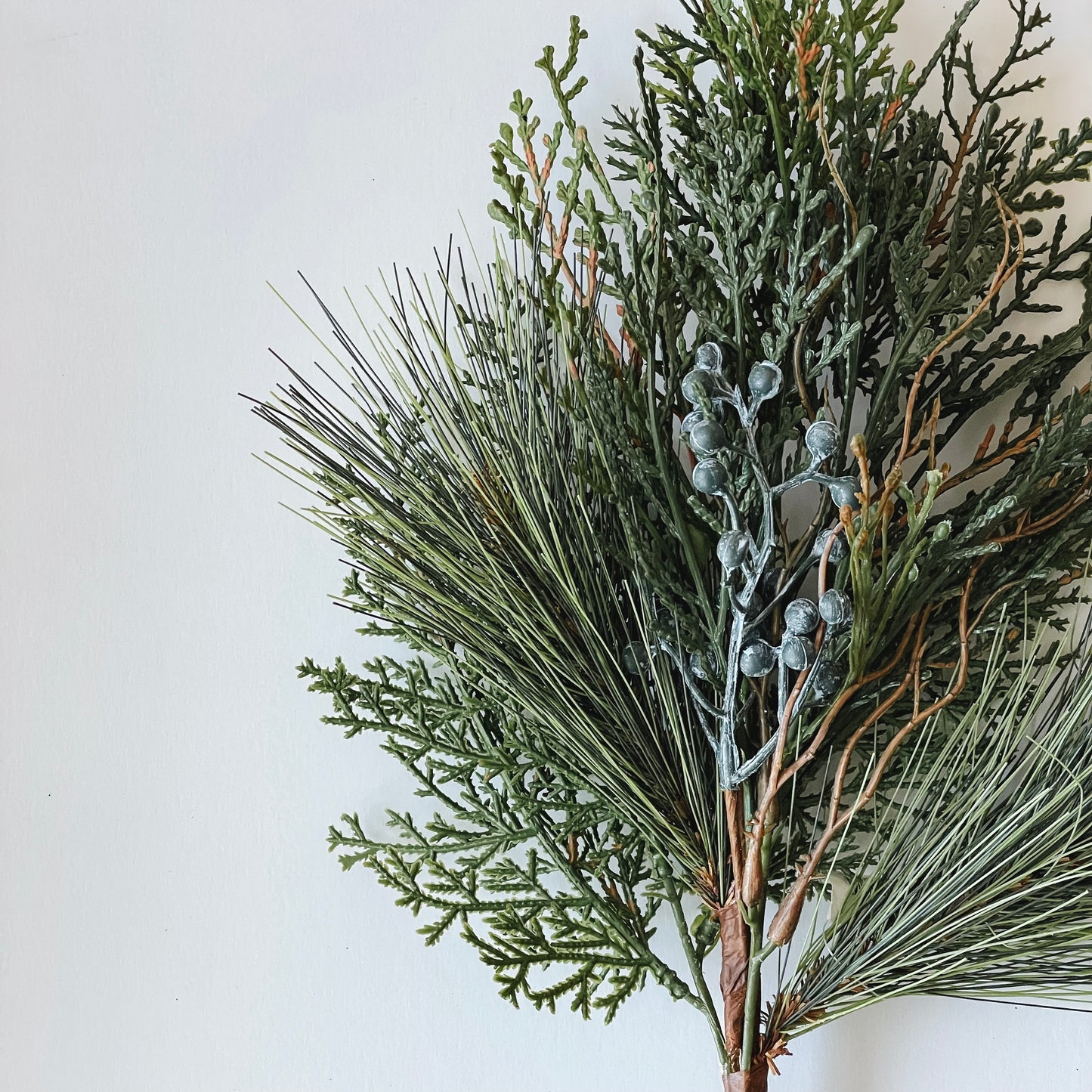 Faux Mixed Foliage Juniper Pick