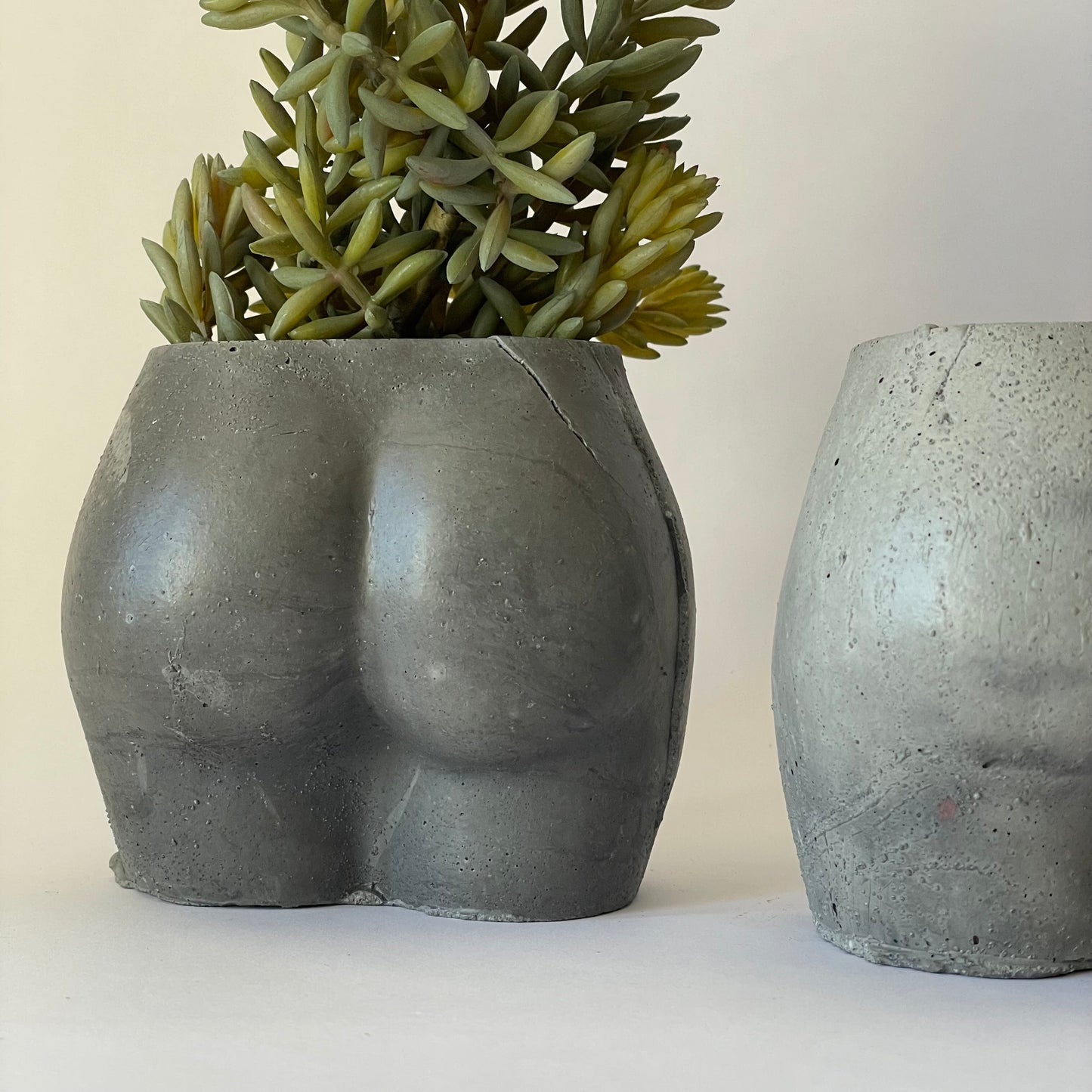 Handmade Recycled Concrete Booty Planter