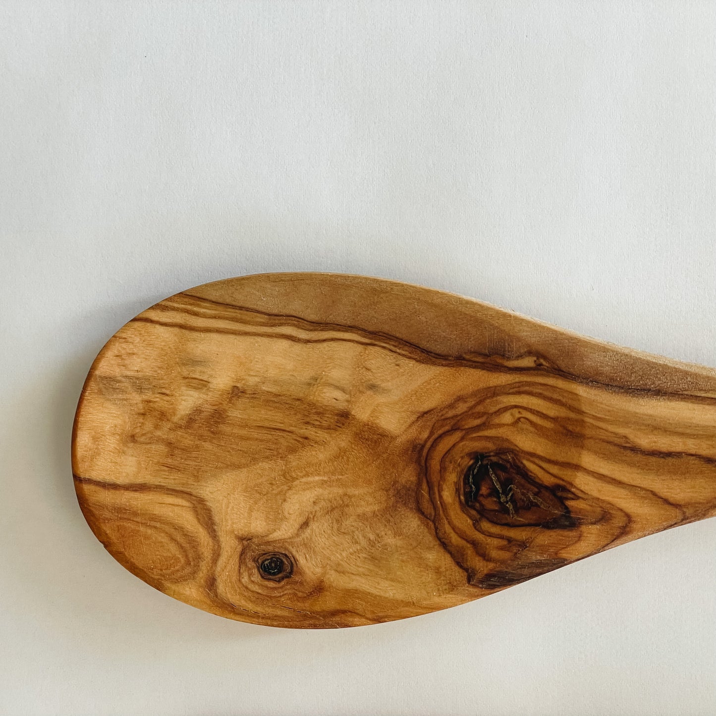 Natural Olive Wood Serving Utensils | Set of 2