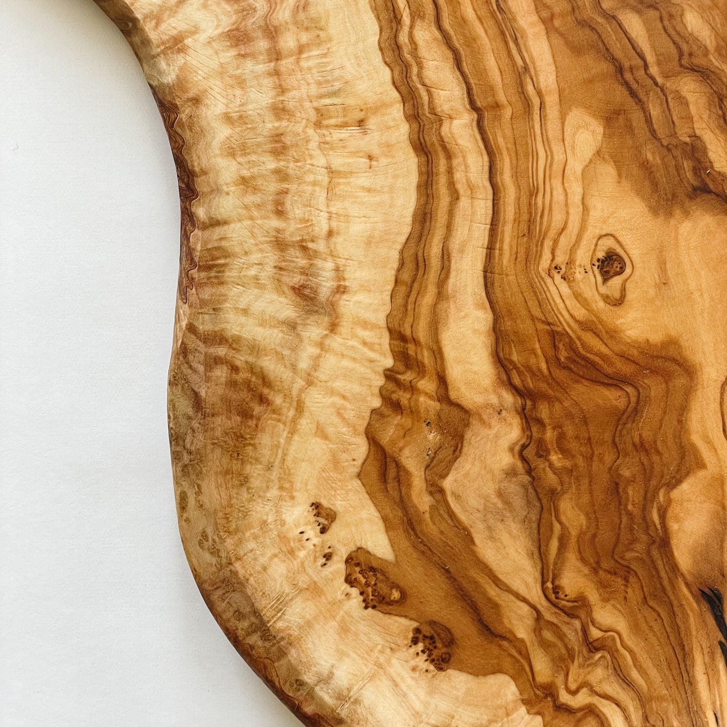 Natural Olive Wood Serving Platter | Lg