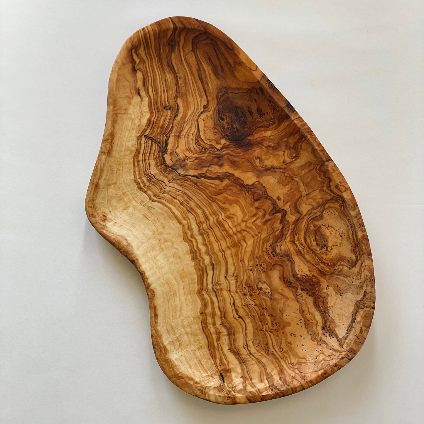 Natural Olive Wood Serving Platter | Lg
