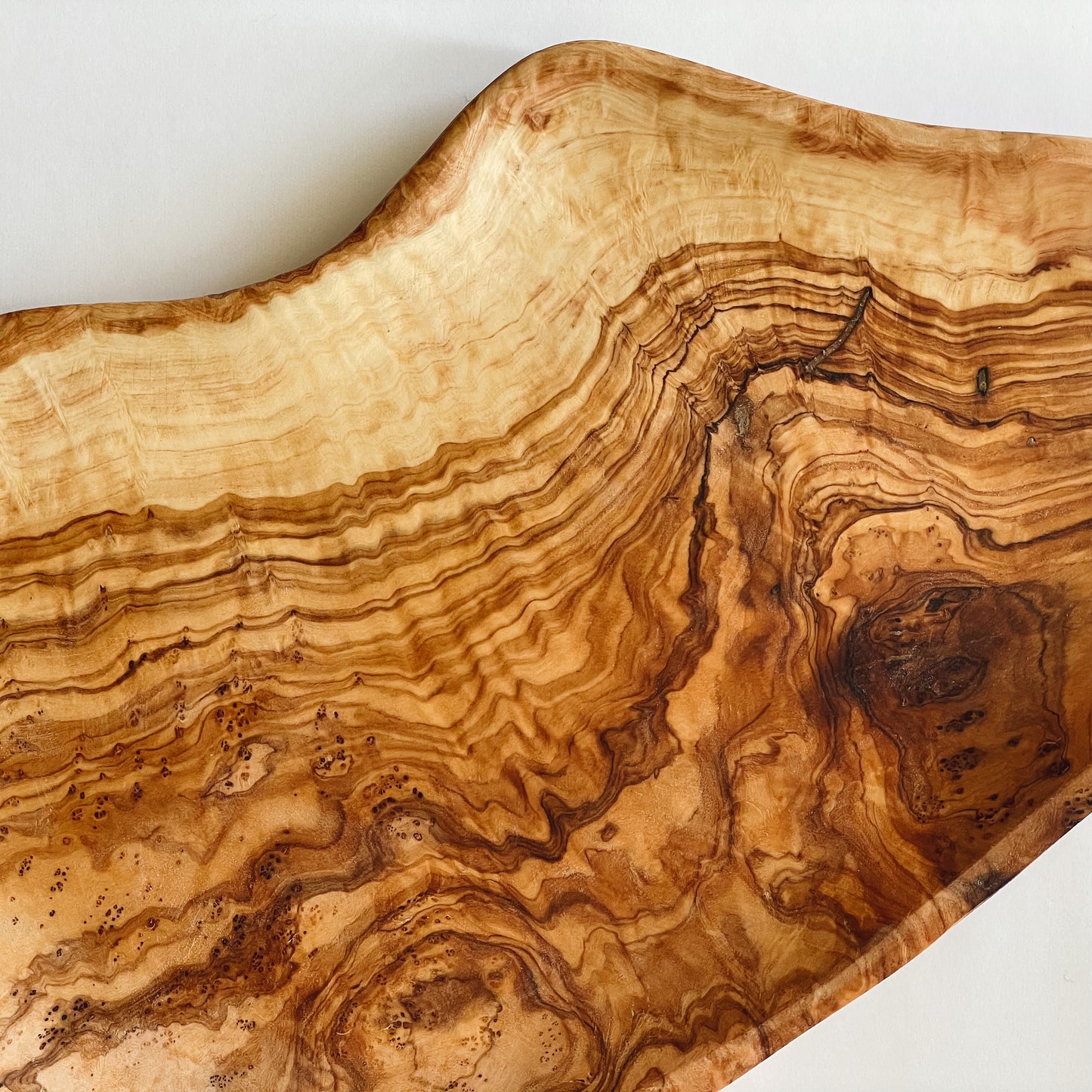 Natural Olive Wood Serving Platter | Lg