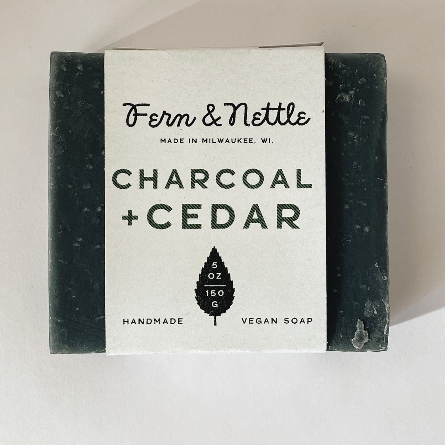 Fern & Nettle Handmade Soap | Charcoal + Cedar