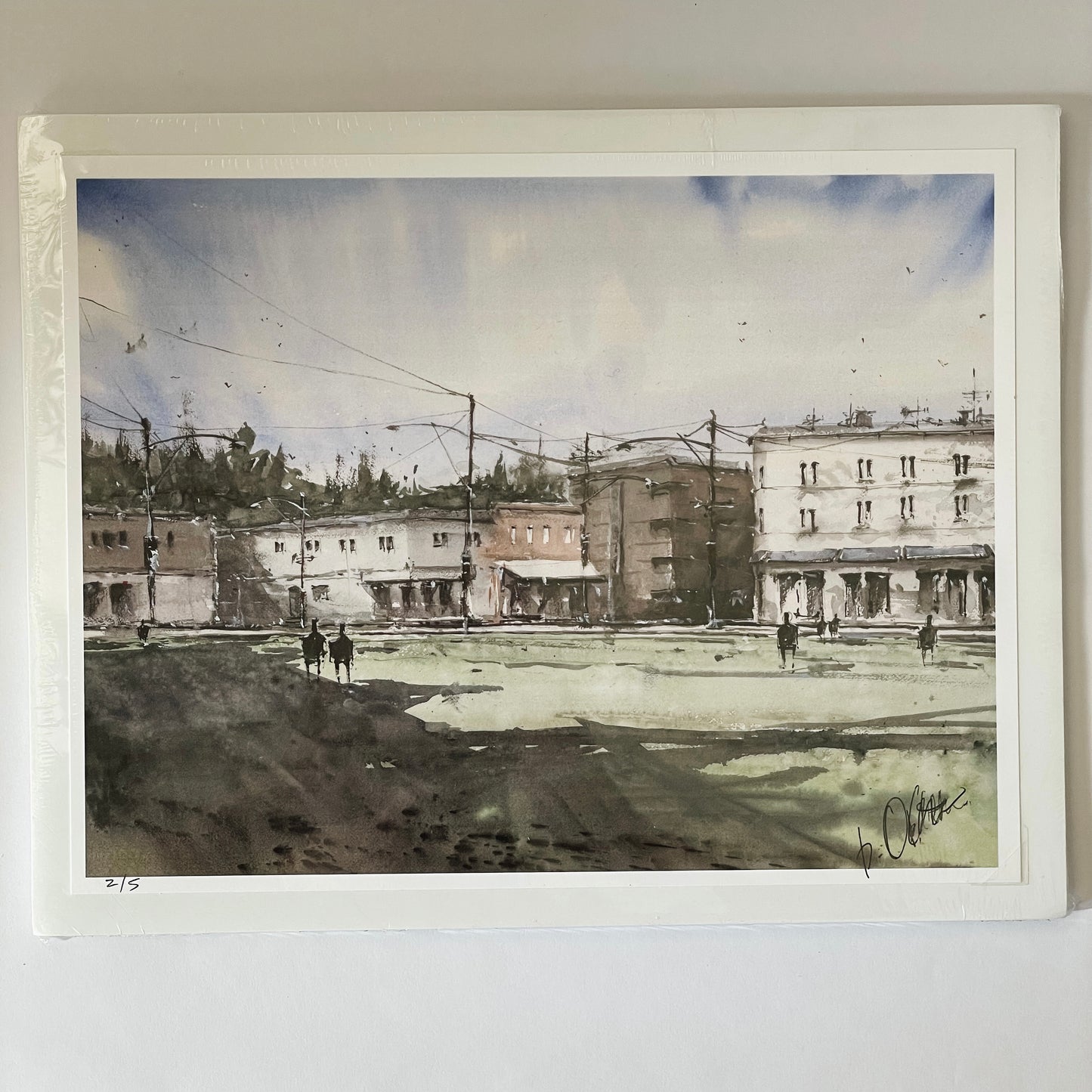 Ben Otten Original Print | Village Green, Oconomowoc, WI