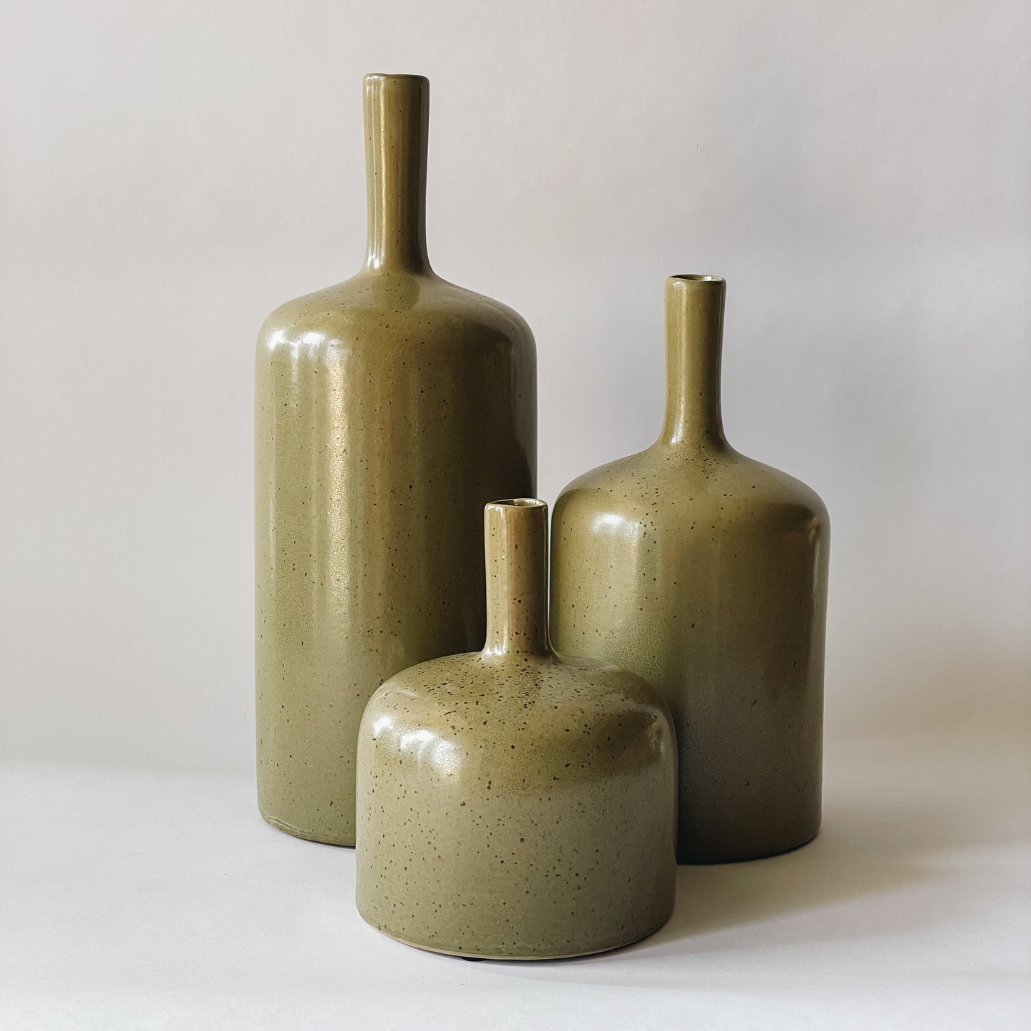 Olive Fluted Vase | Md