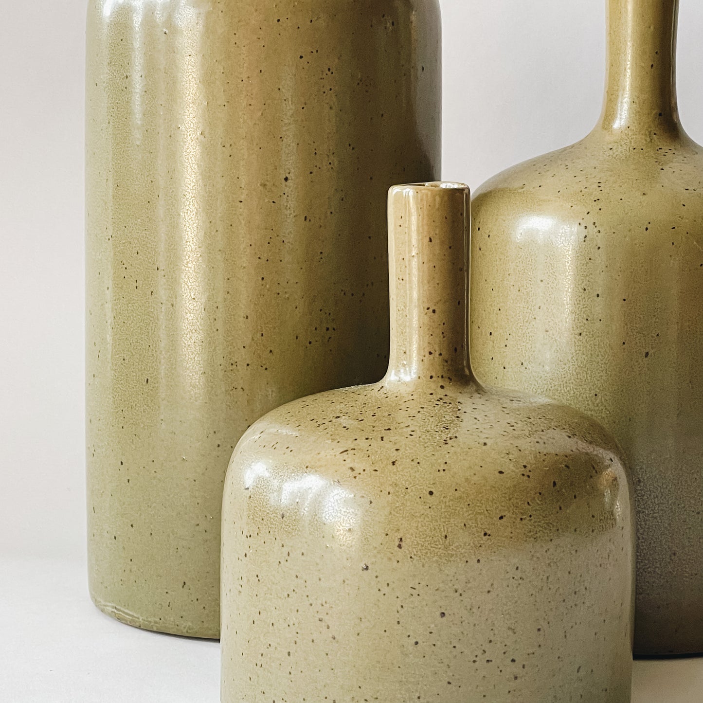Olive Fluted Vase | Lg