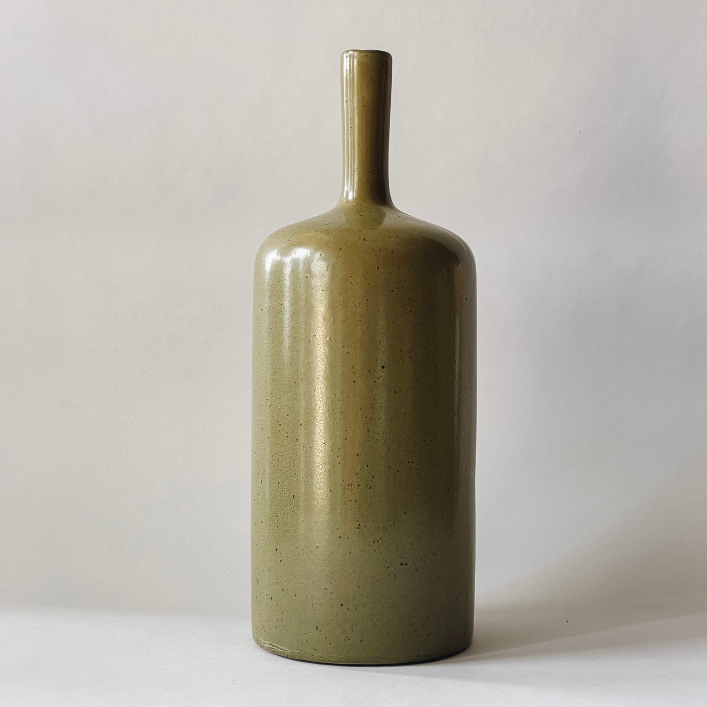 Olive Fluted Vase | Lg