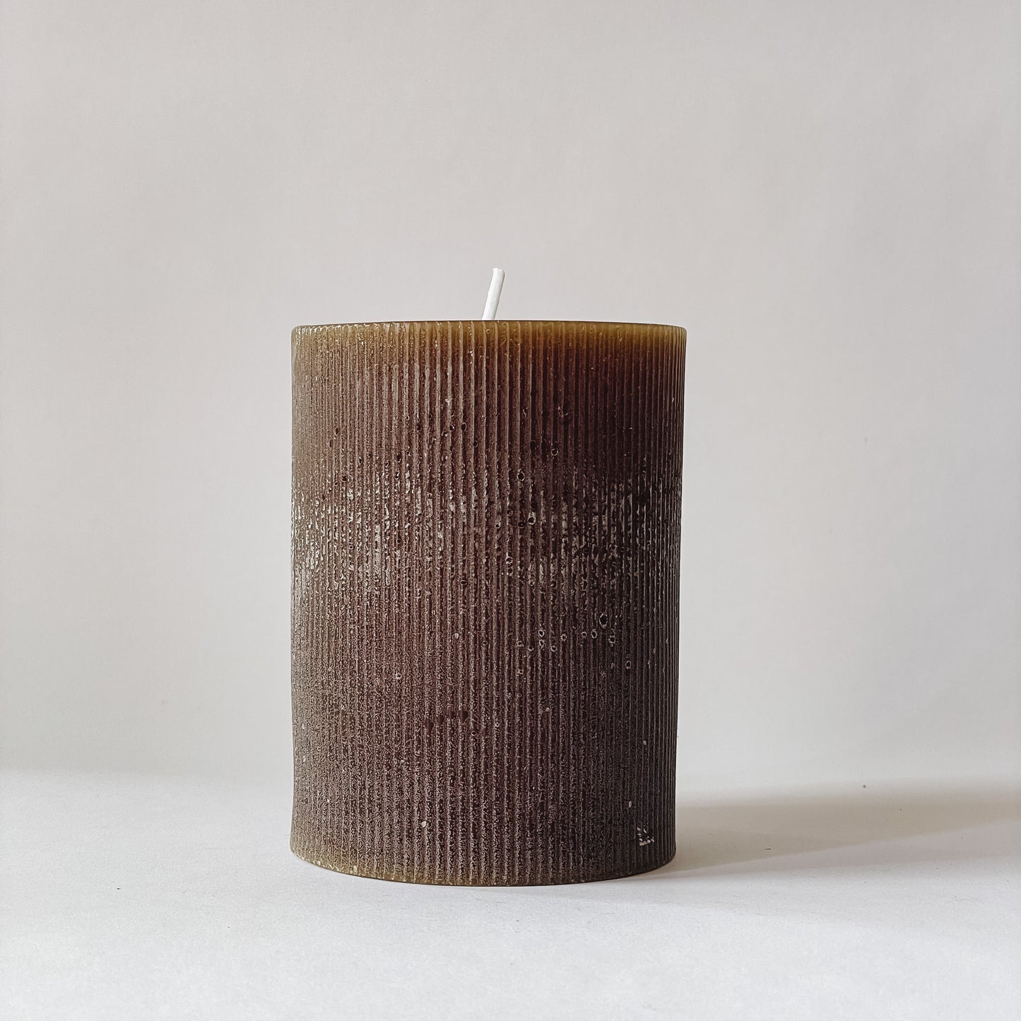 Pleated Pillar Candle | Sm
